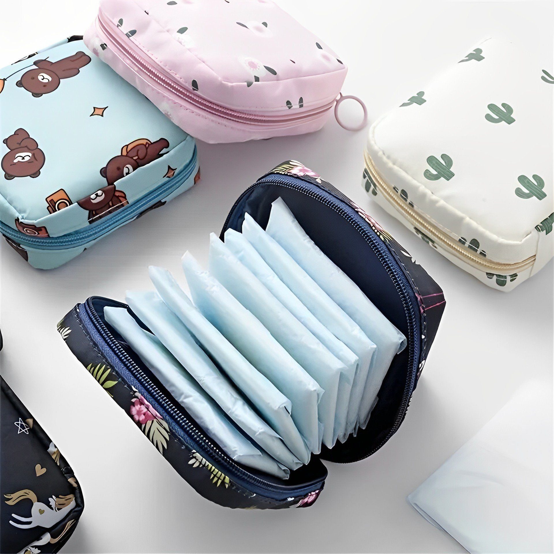 Matissa & Dad Kosmetiktasche Mini Reisetasche, hygienetasche,  Aufbewahrungstasche, Make-up-Tasche (1 Stück), wasserdichte Kulturtasche  für Damen