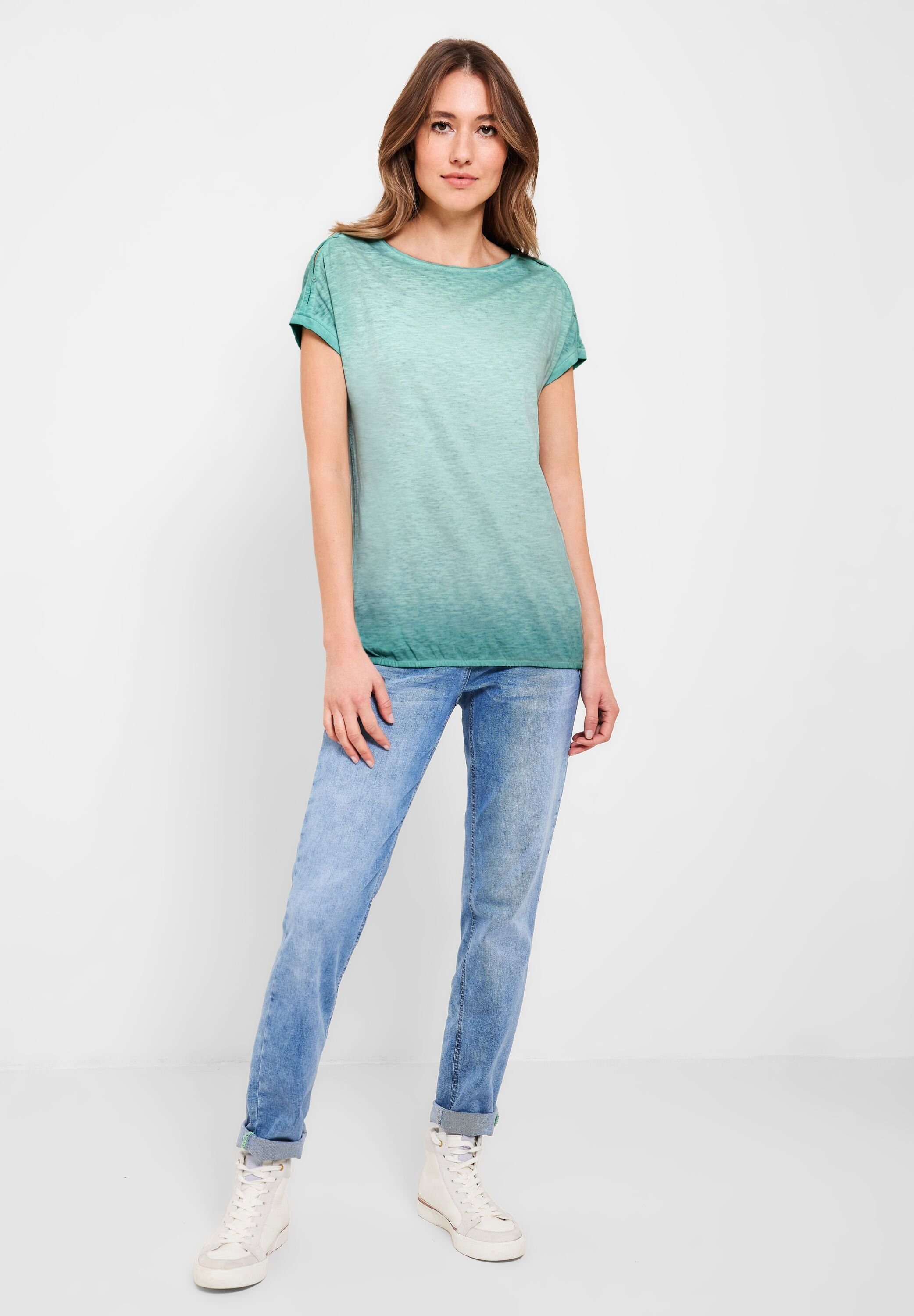 Cecil T-Shirt Flammgarn mint cool mit green