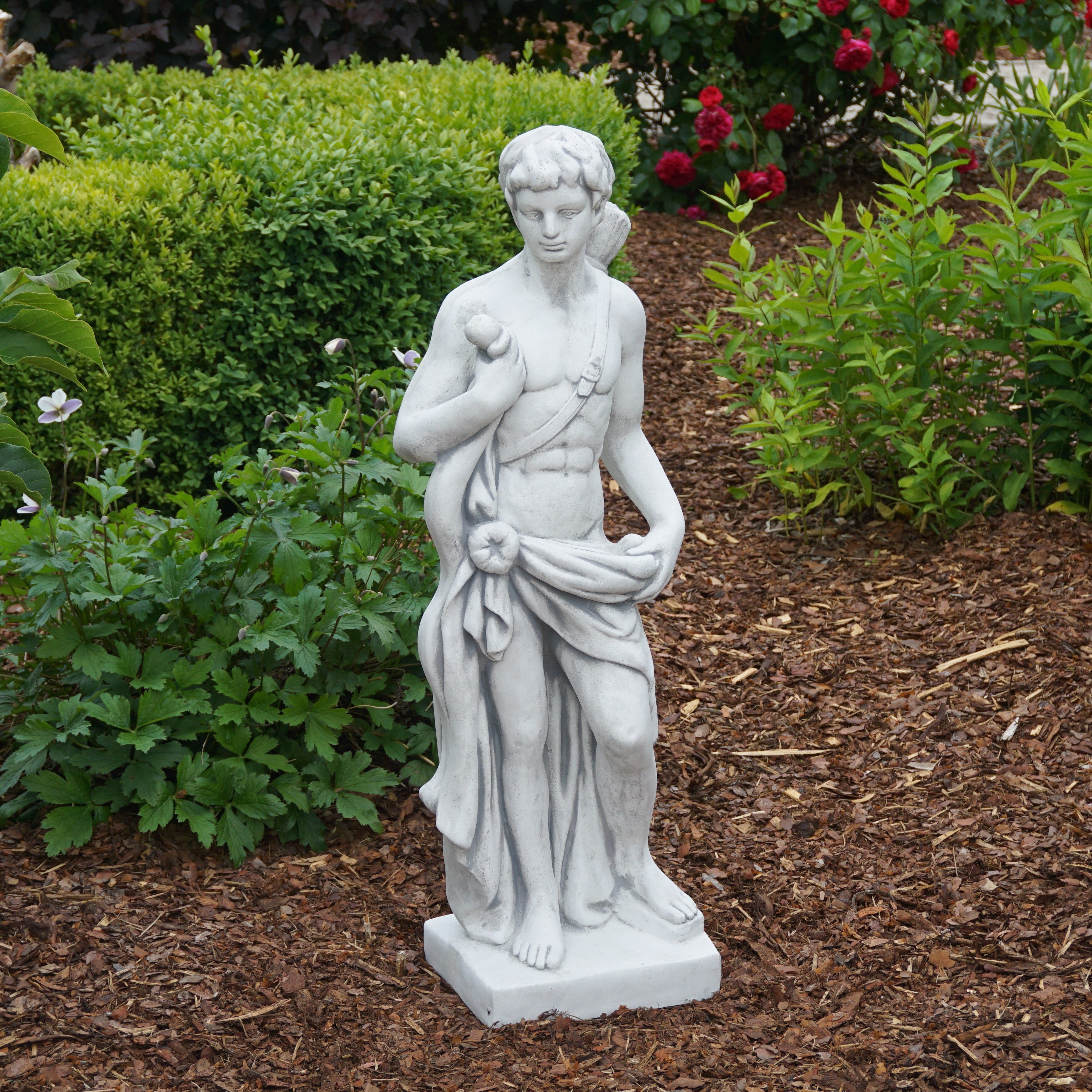 gartendekoparadies.de Gartenfigur Statue des Jägers Orion, Steinfigur, H. 85 cm, 36 kg, Frostsicher