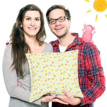 Mr. & Mrs. Panda Dekokissen Frische Zitronen - Gelb - Geschenk, Motivkissen, Kissenhülle, Zitrusf, Einzigartige Designs