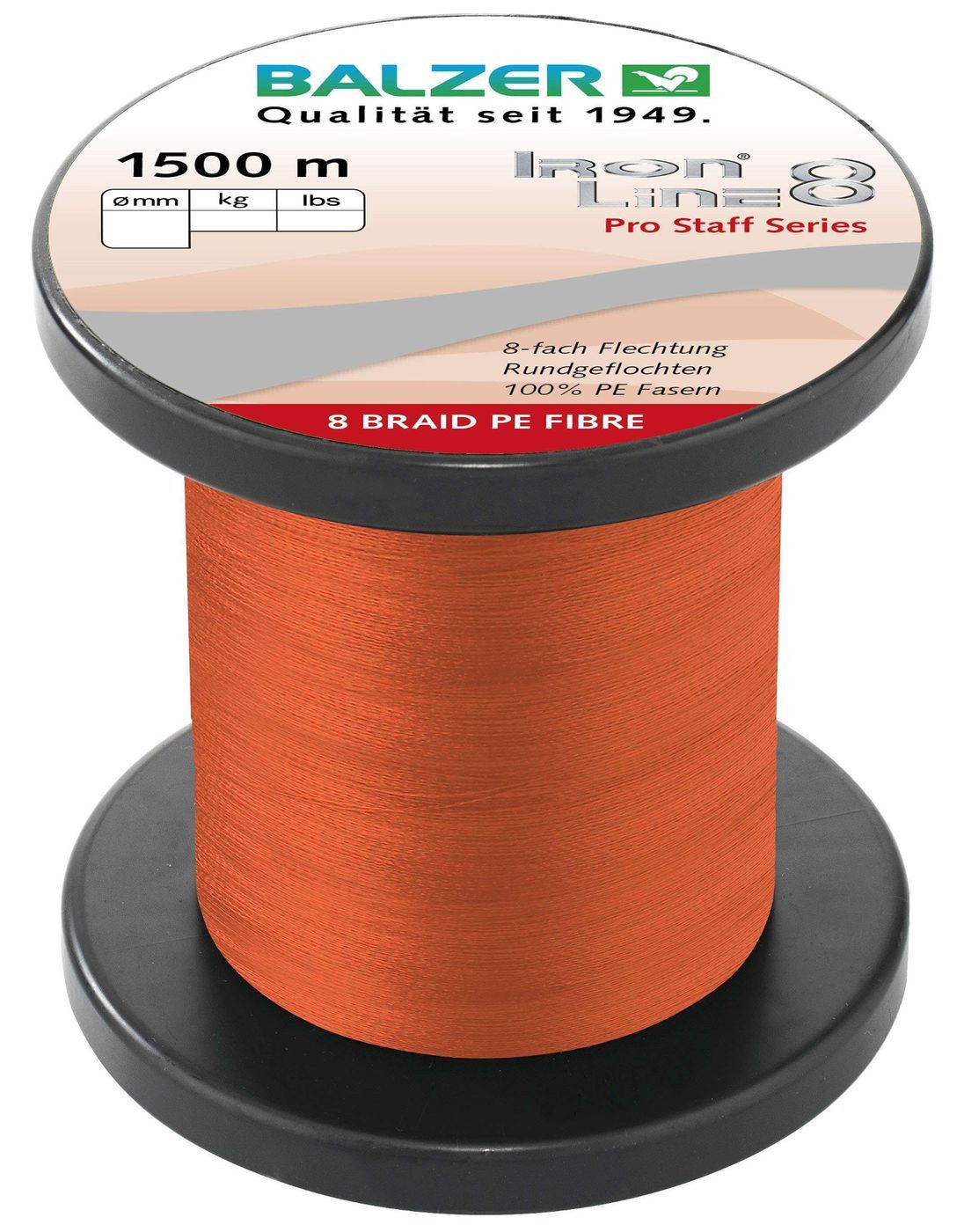 Angelschnur Balzer Iron Line Pro Staff 8 rot - 1500m geflochtene Schnur