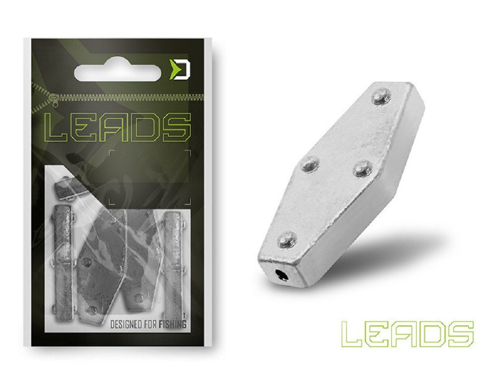 Delphin.sk Sargblei 20 Sargbleie SET LEADS Angeln Gewichte 20g 25g 30g 40g, (20-St), Mit Noppen – Bild 4 von 4