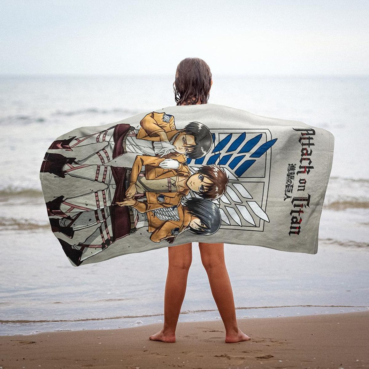 Cerda Strandtuch Attack on Titan Badehandtuch aus 100% Baumwolle 70x140 cm – Bild 2 von 5
