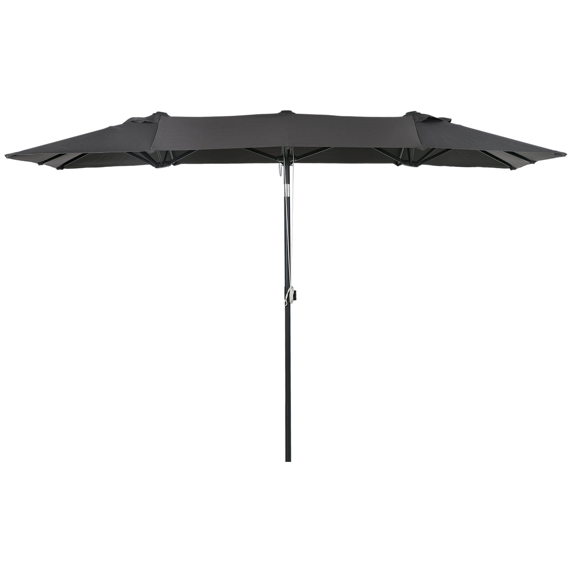 Outsunny Sonnenschirm Gartenschirm mit verstellbarem Neigungswinkel, günstig online kaufen