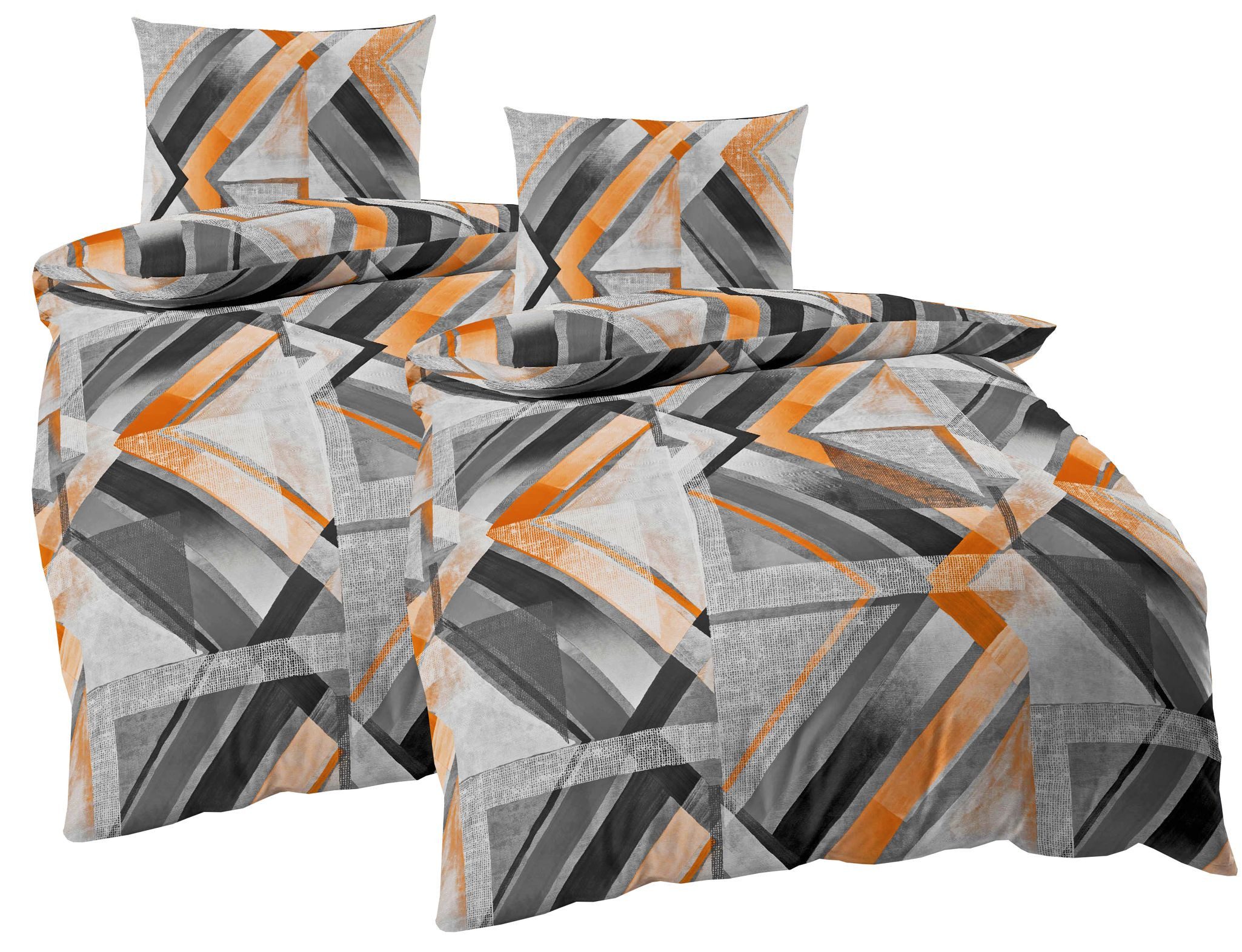 JACK Bettwäsche JACK by Kaeppel 155x220cm Elevate Abstrakt versch. Farben, Biber, 4 teilig, warm und weich, tolles Motiv