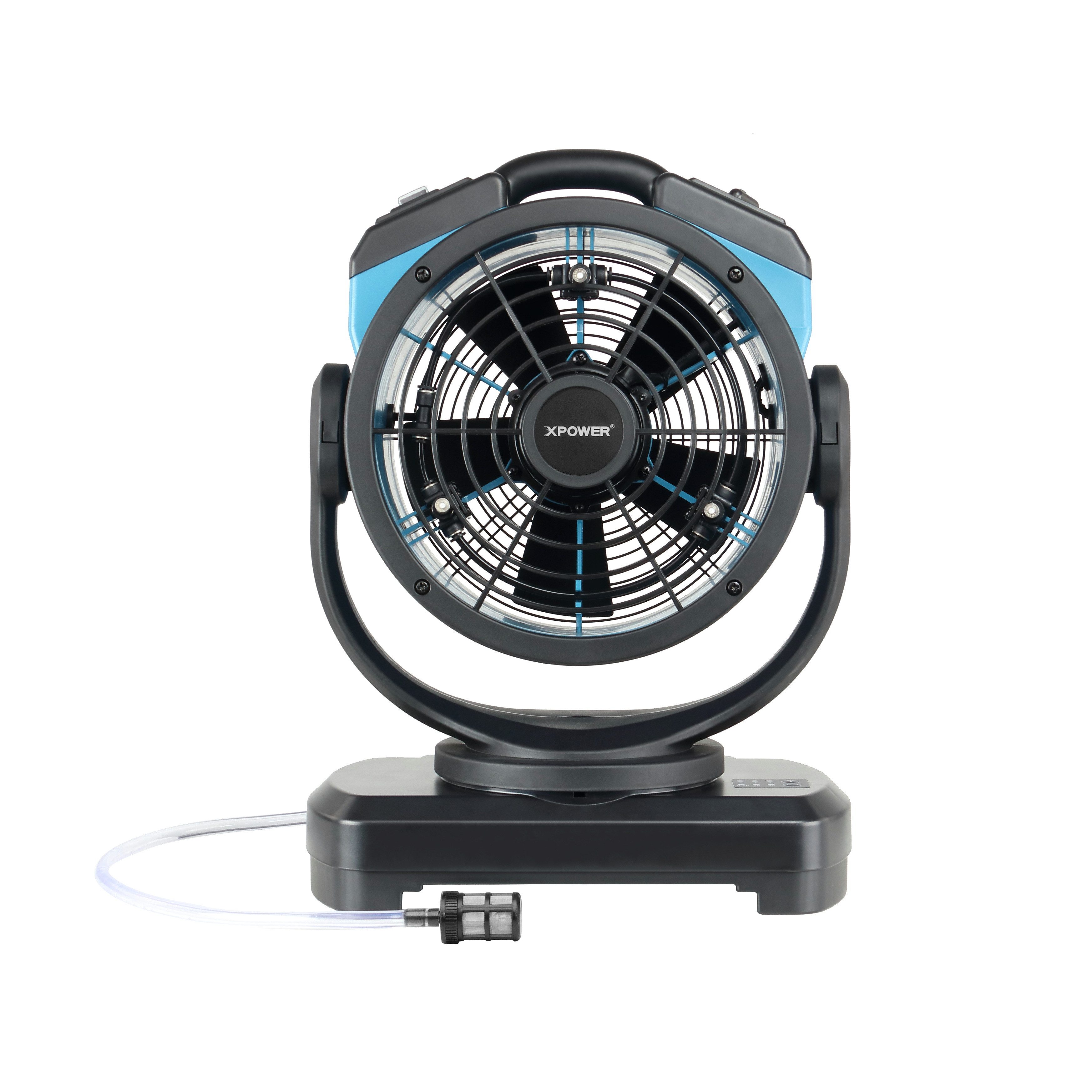 XPOWER Ventilatorkombigerät Mobiler Wassertank mit tragbarem Vernebelungsventilator-Set, Energieeinsparung, Ausgestattet mit einem Wasserpumpenventilator