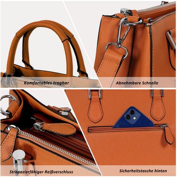 TAN.TOMI Handtasche Damen Handtasche Henkeltasche Frau Schultertasche Elegante Tote Tasche, Umhängetasche Viele Fächer Zip Multi Taschen - Alltags Mode Arbeit