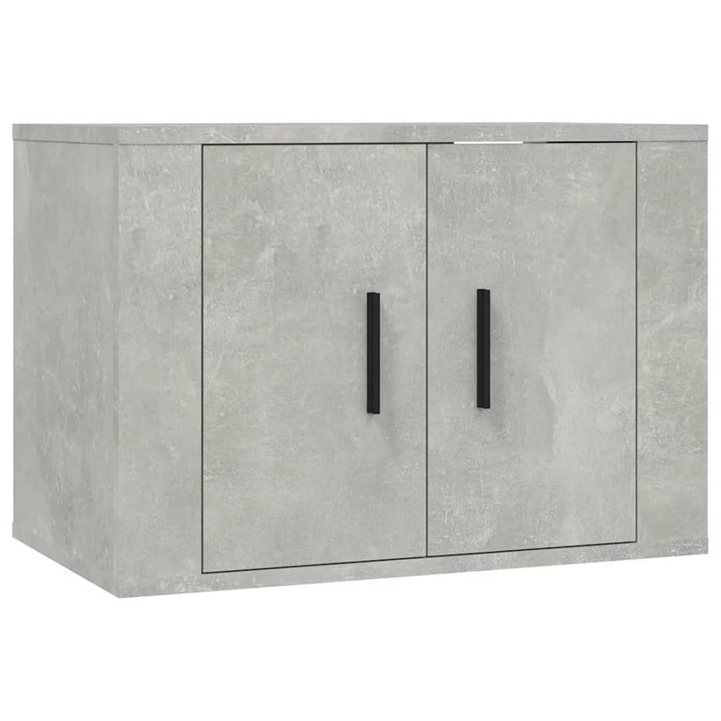 Holzwerkstoff Betongrau TV-Schrank-Set TV-Schrank furnicato 4-tlg.