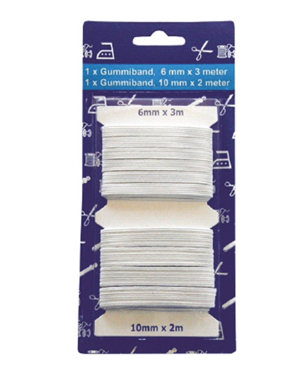 Global Partner Gummiband Gummiband, 2er Set, Gummiband Gummibänder Nähzubehör elastisches Band Gummiband Set Nähgum