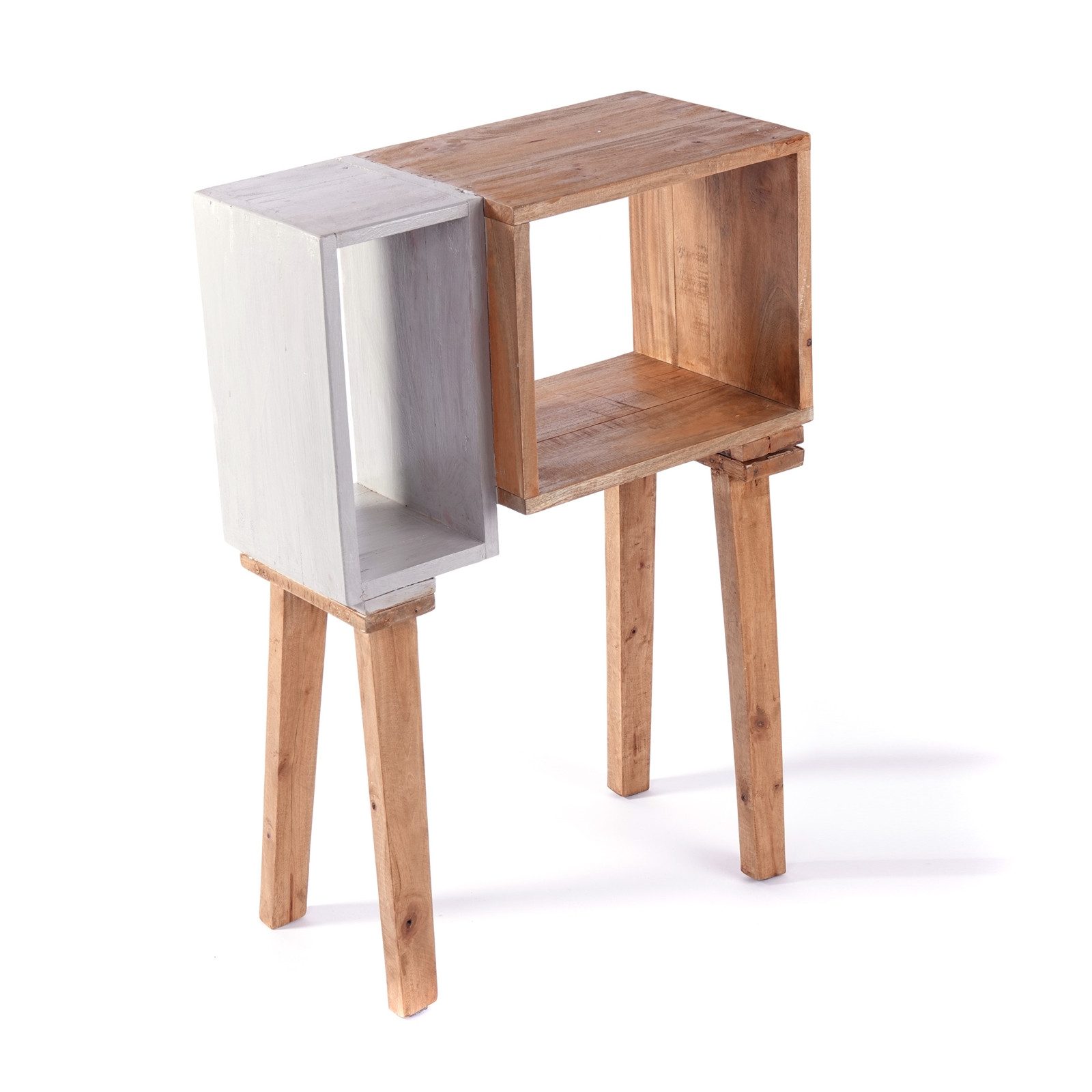 CREEDWOOD Beistelltisch BEISTELLTISCH "BICOLORE", Kommode, Nachttisch