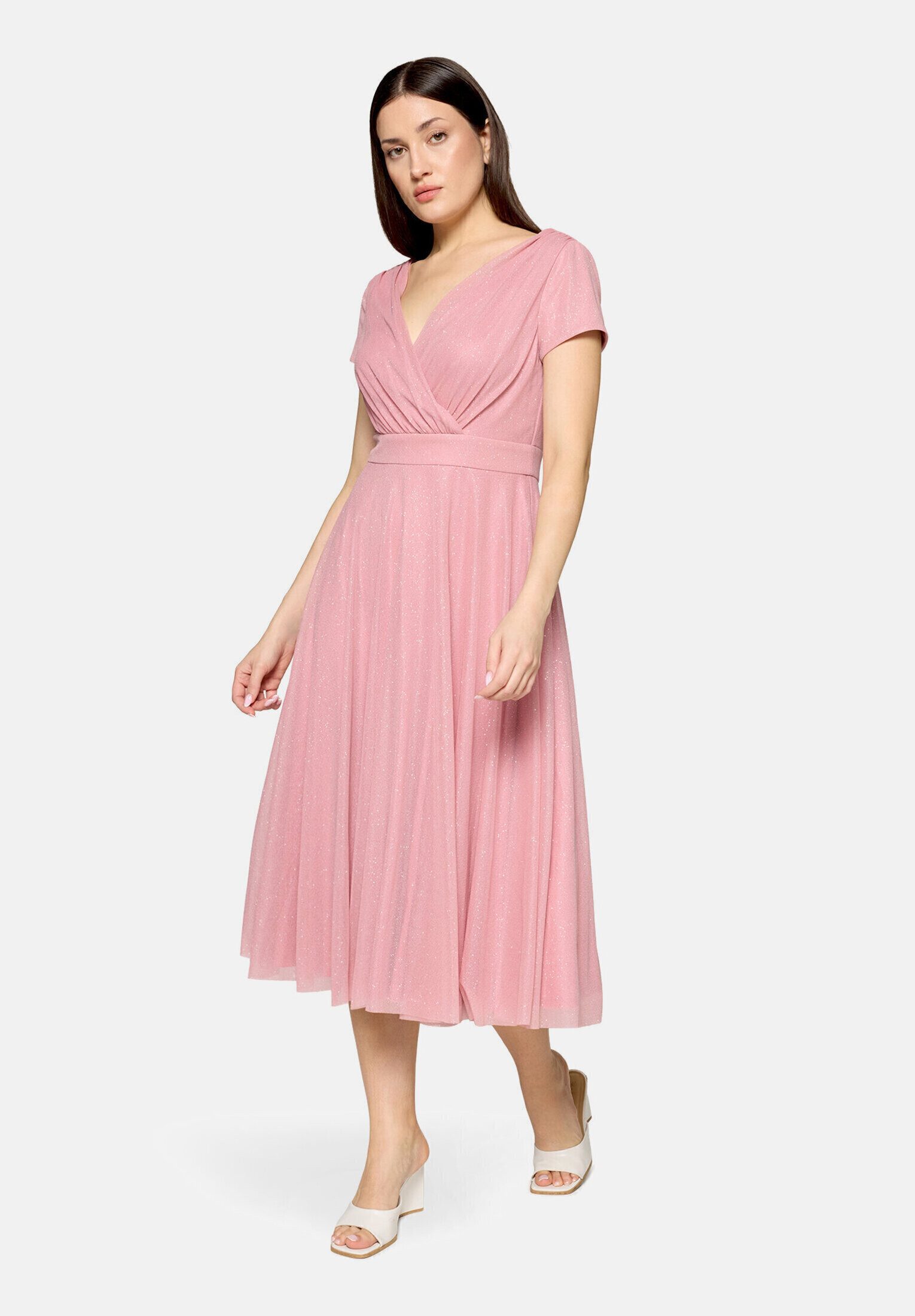 Vera Mont Cocktailkleid Damen im Glitzer-Look Stoff