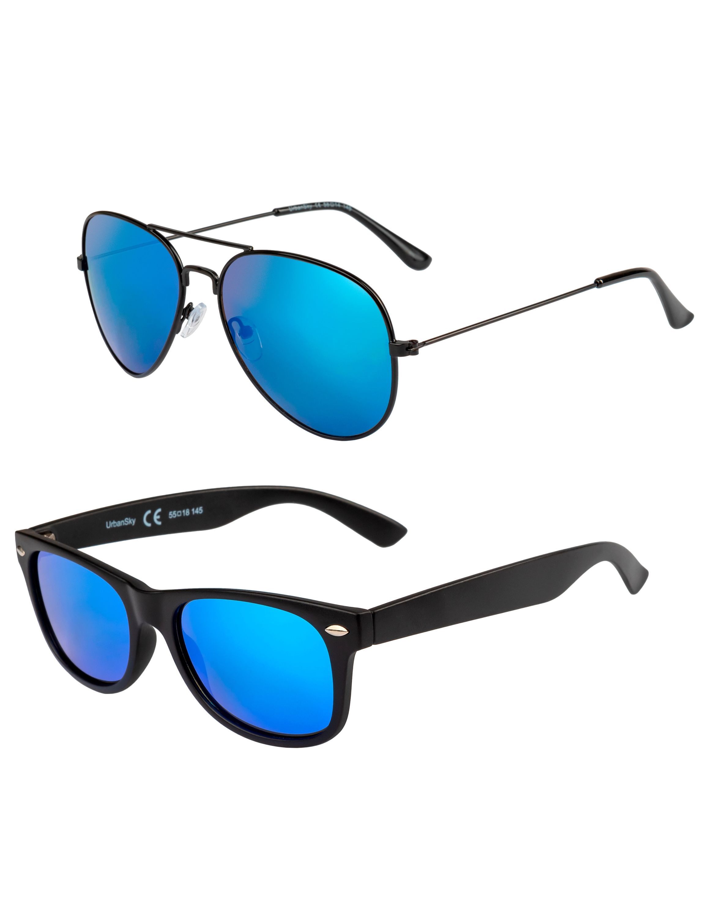 UrbanSky Sonnenbrille Tiberius X Challenger blau verspiegelt