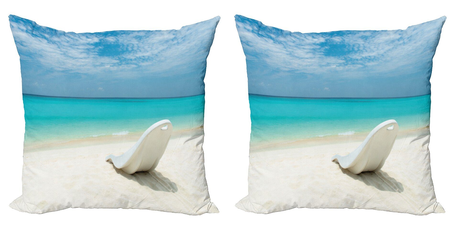 Kissenbezüge Modern Accent Reise Strand Abakuhaus Digitaldruck, Stück), Sunny (2 Doppelseitiger Malediven Day