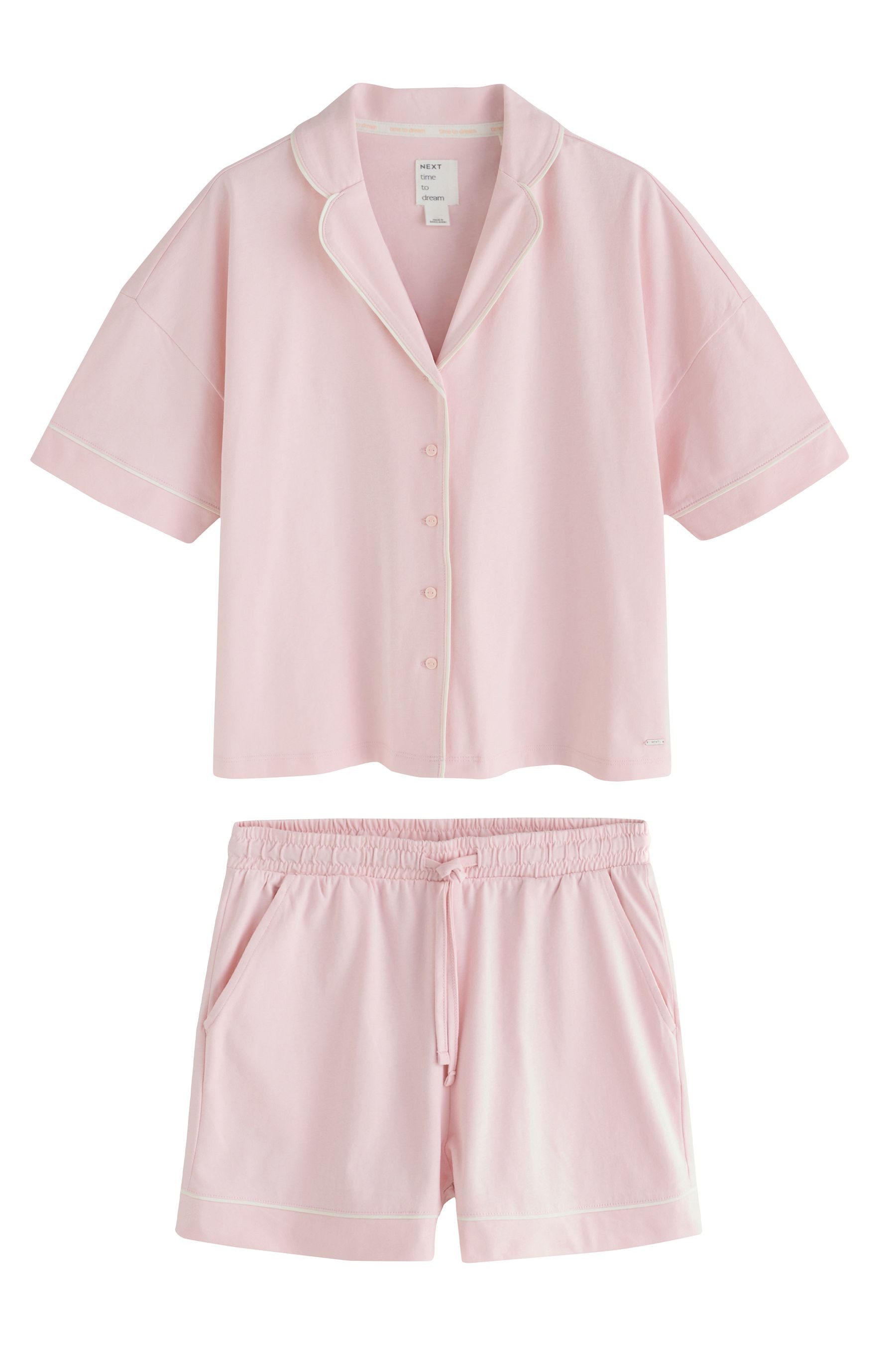 Pyjama Kurzer Schlafanzug mit durchgeknöpftem Oberteil
