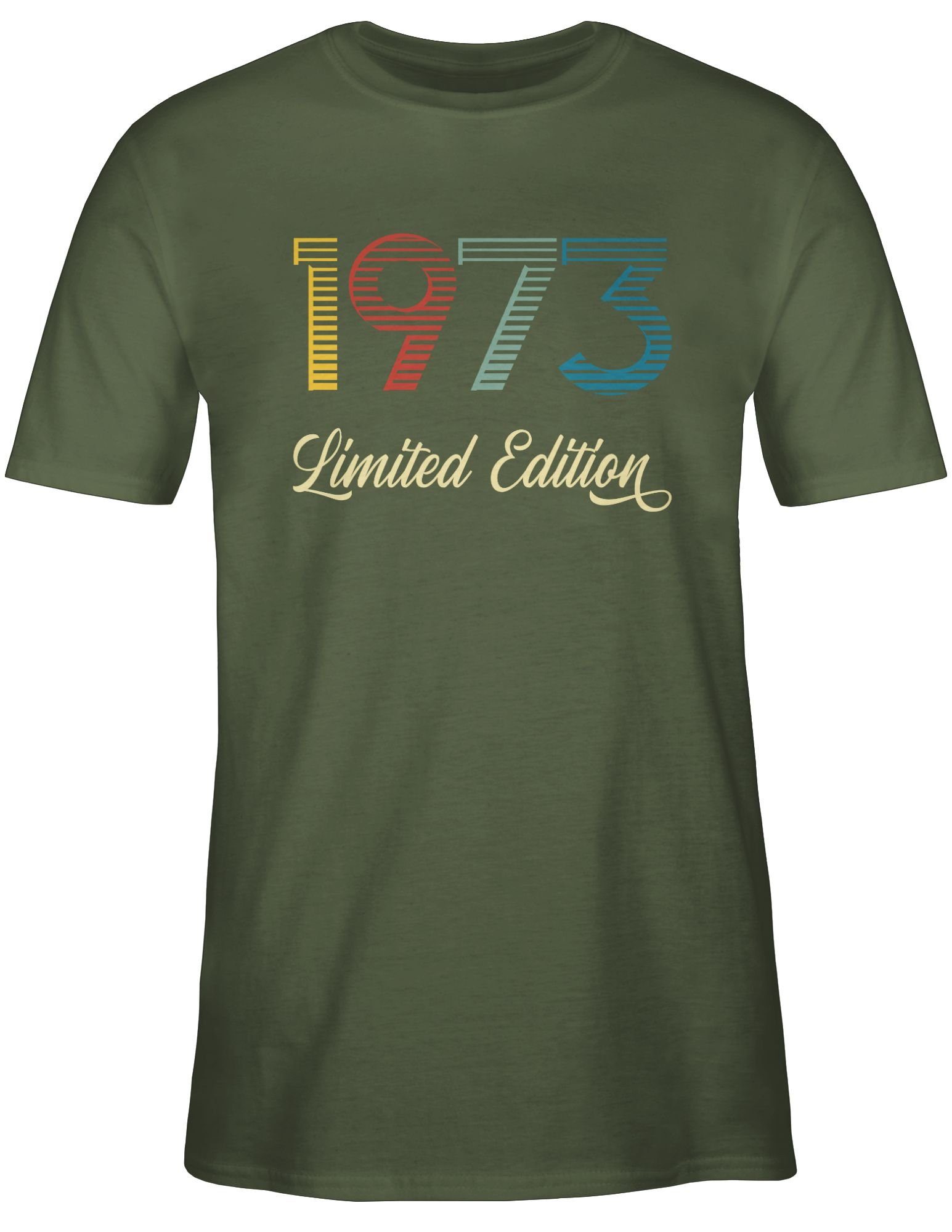 1973 50. Army Shirtracer Grün T-Shirt 3 Geburtstag Limited Edition