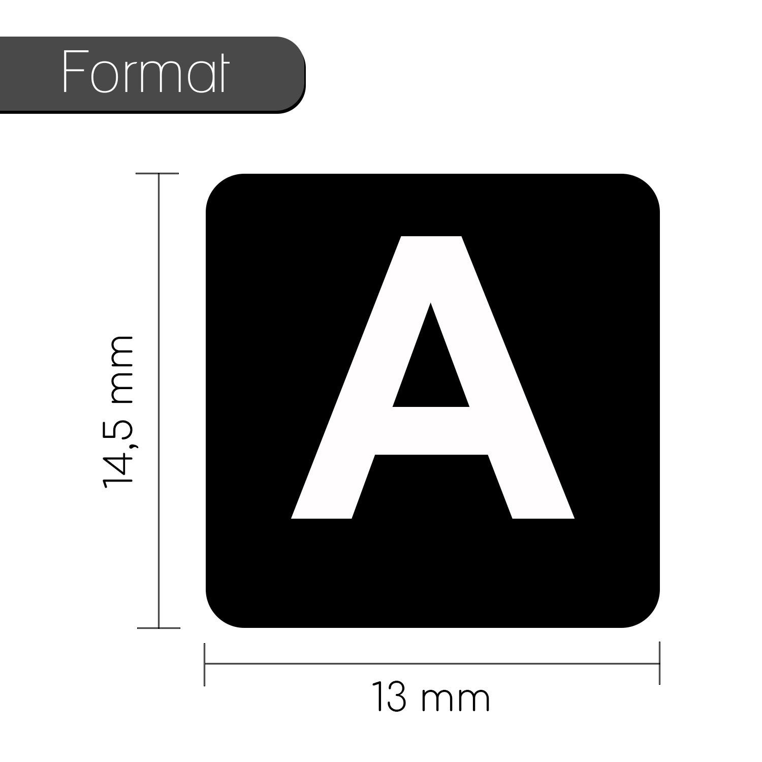 younikat Aufkleber Tastaturaufkleber Deutsch I schwarze Tastaturaufkleber mit weißen