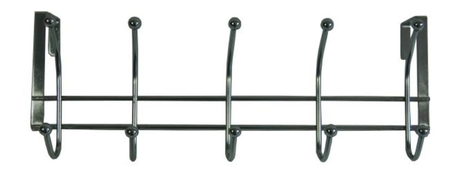 Garderobenhaken Metall Türgarderobe mit 5 Haken verchromt