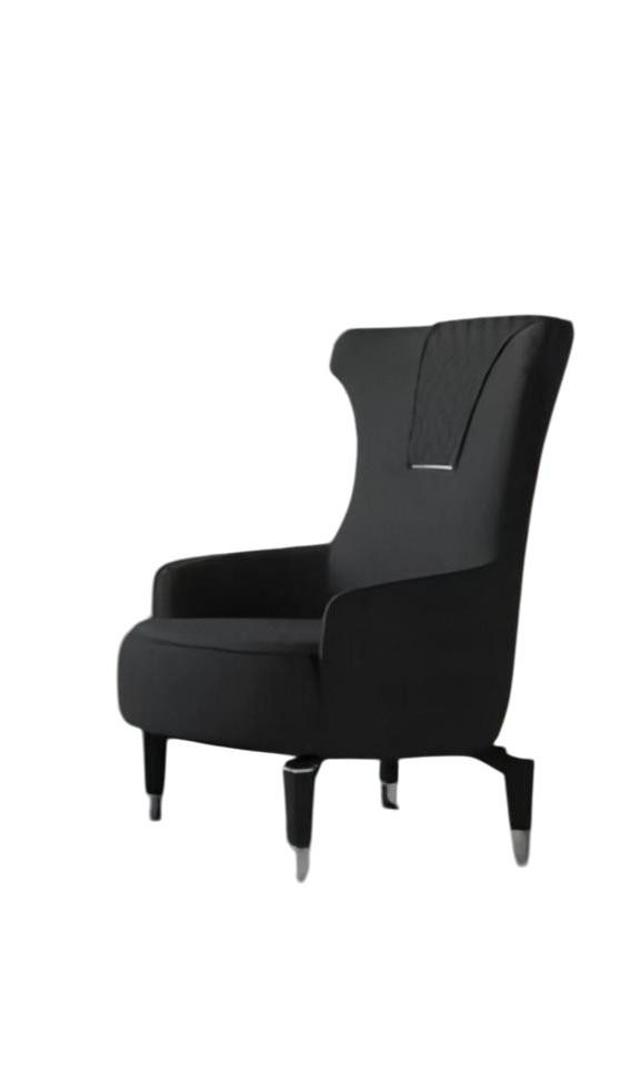 JVmoebel Ohrensessel Eleganter Ohrensessel in modernem Grau mit hochwertigem Stoffbezug (Packung, 1-St., Ohrensessel Grau aus hochwertigem Stoff für stilvolles Wohnen), Made in Europe