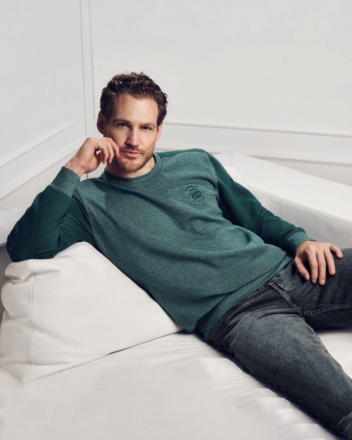 Hajo Sweatshirt Rundhalssweatshirt in Cloqué-Gewebe - stay fresh-Qualität günstig online kaufen