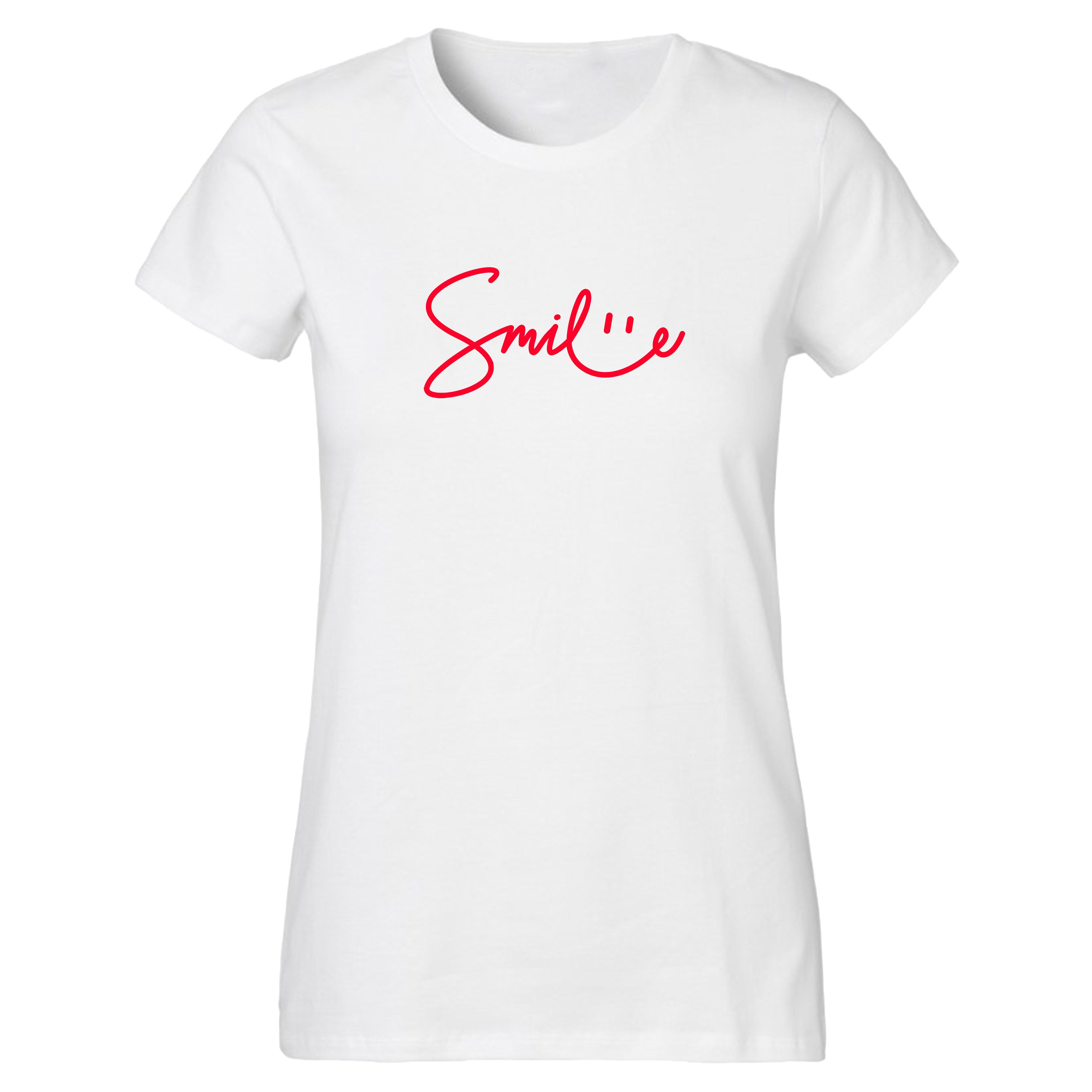 Banco T-Shirt Damen Smile Sommer Unifarben hochwertiger Print günstig online kaufen