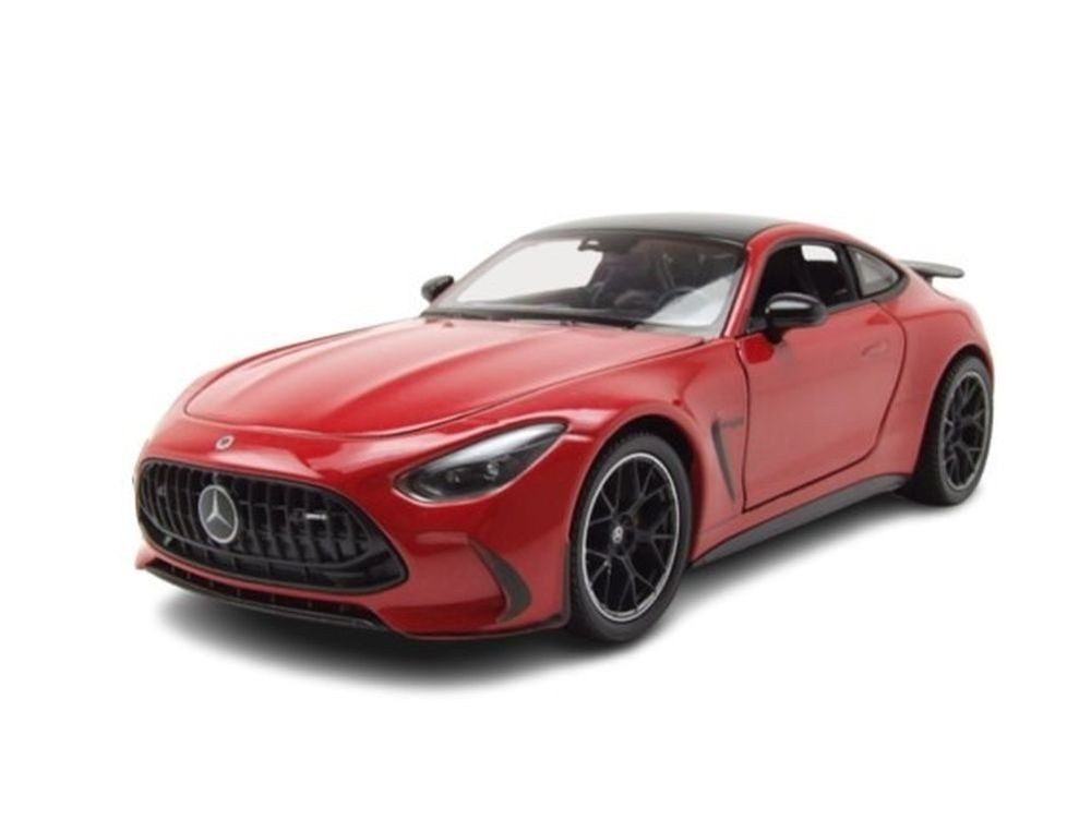 Welly Modellauto Mercedes AMG GT rot metallic schwarz, Maßstab 1:24