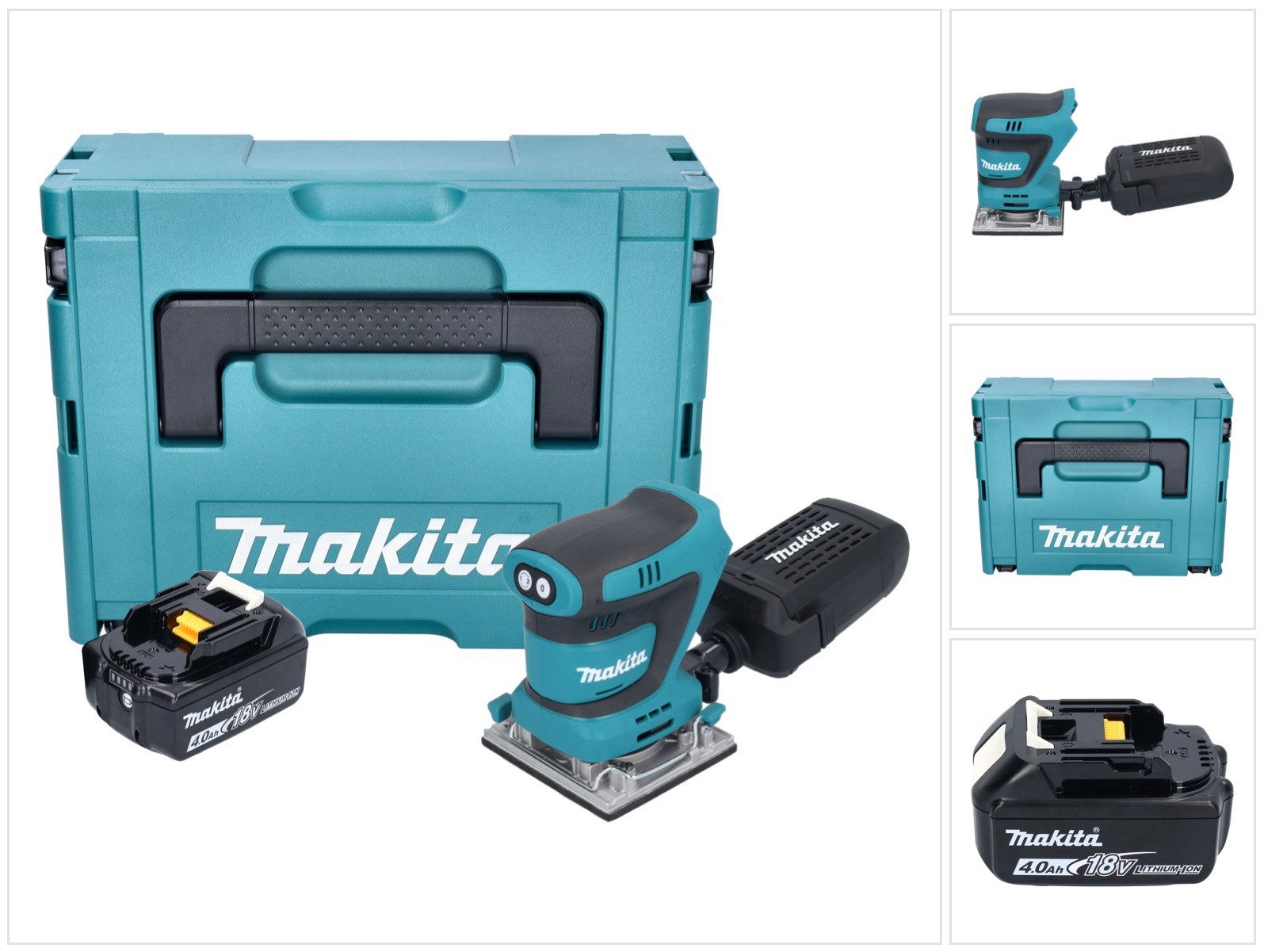 Exzenterschleifer DBO 484 M1J Schwingschleifer 18 V 112 x 102 mm + 1x Akku 4 Ah + Makpac