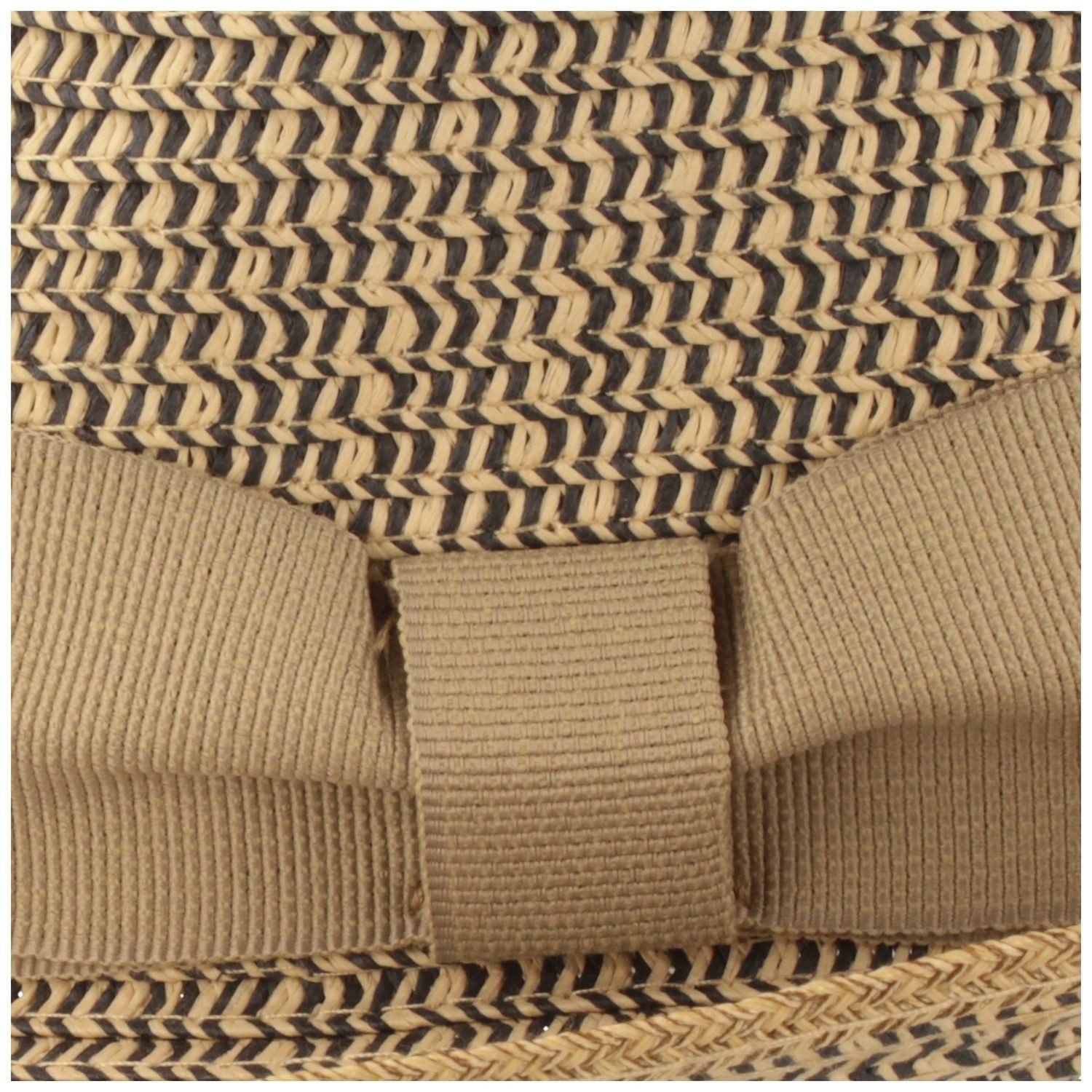 Breiter Strohhut Rollbarer Trilby modisch meliert