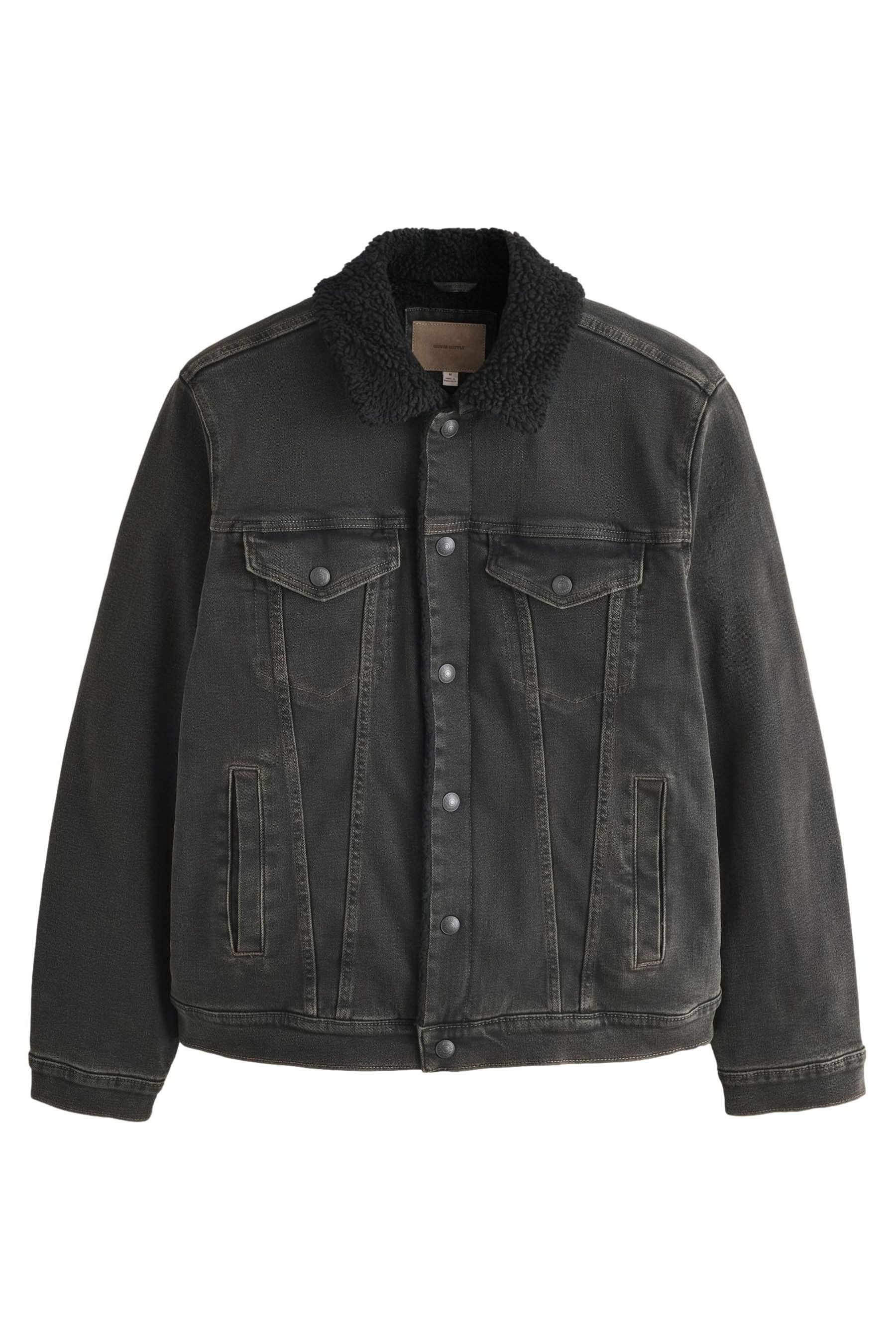 Jeansjacke Denim-Jacke im Westernstil mit Borgfutter