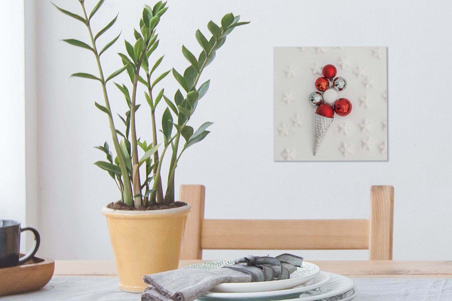St), OneMillionCanvasses® für Weihnachtsbaumkugeln Eiscreme, Leinwandbild Bilder Die (1 von Form Wohnzimmer Leinwand Schlafzimmer in