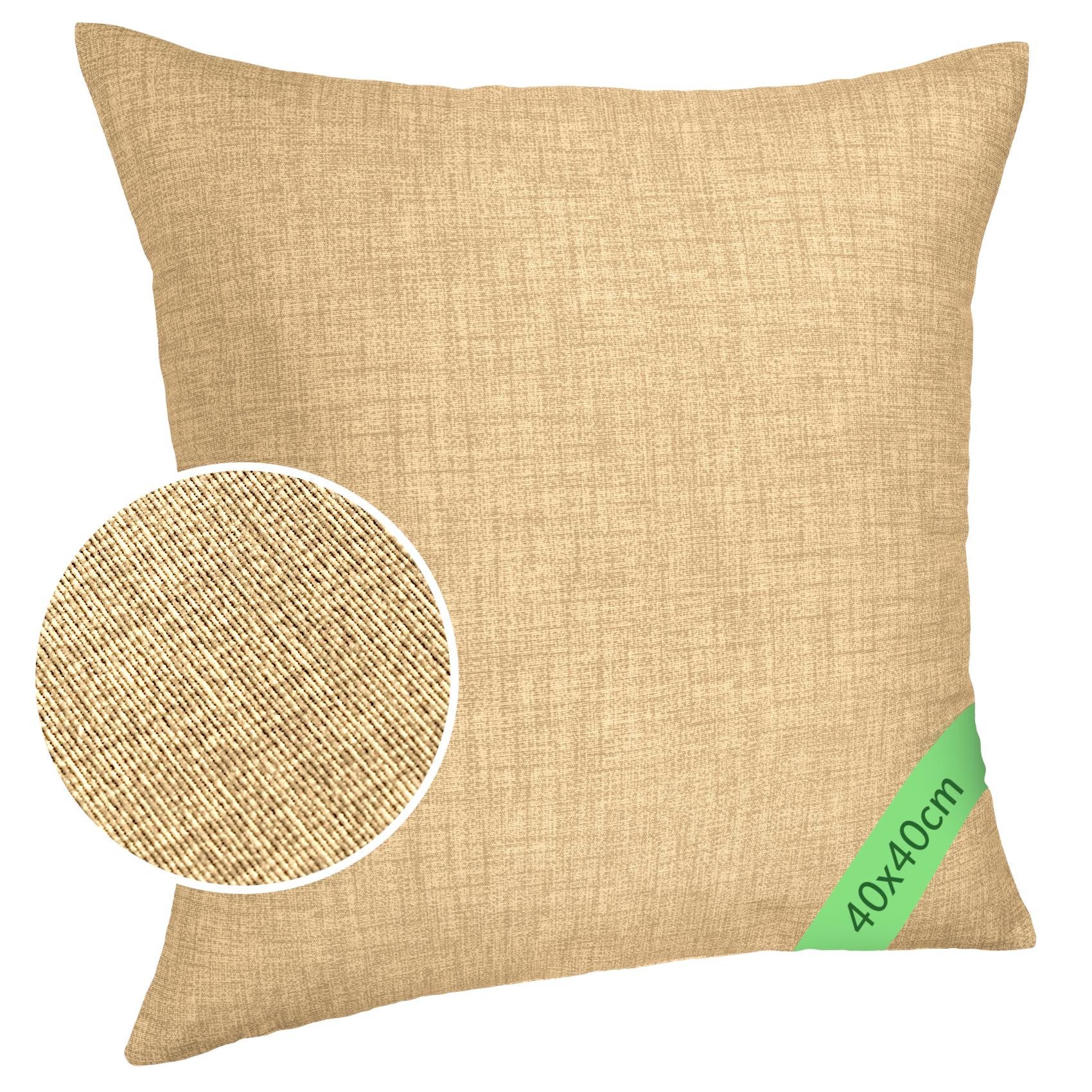 ANRO Dekokissen MrJack Kissenbezug Leinenoptik Deko Kissen Uni, Sofakissen günstig online kaufen