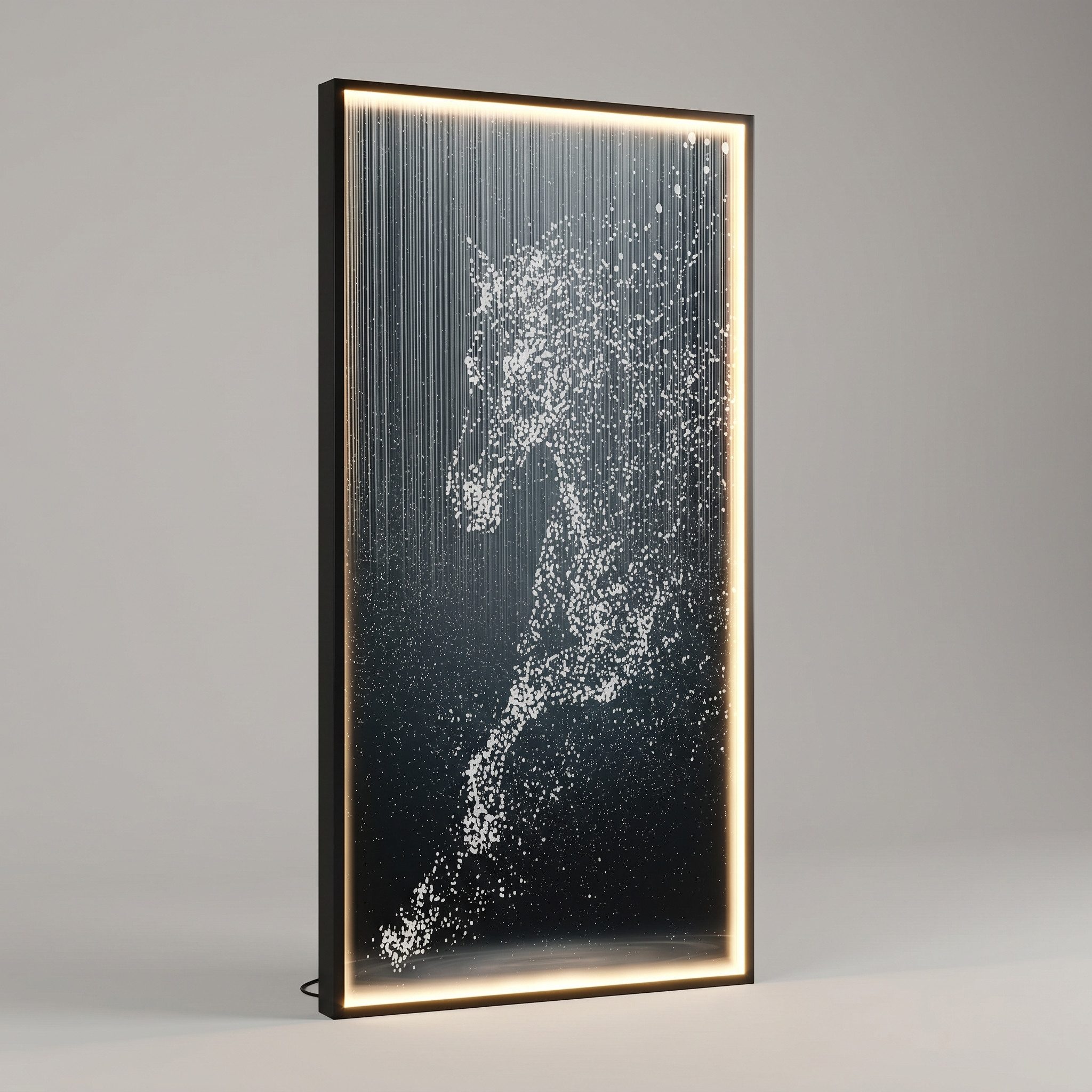 Arnusa LED-Bild beleuchtetes LED Bild Pferd Glas warmweiß Fernbedienung 100x50cm, Pferd, moderne Wandbeleuchtung abstrakt