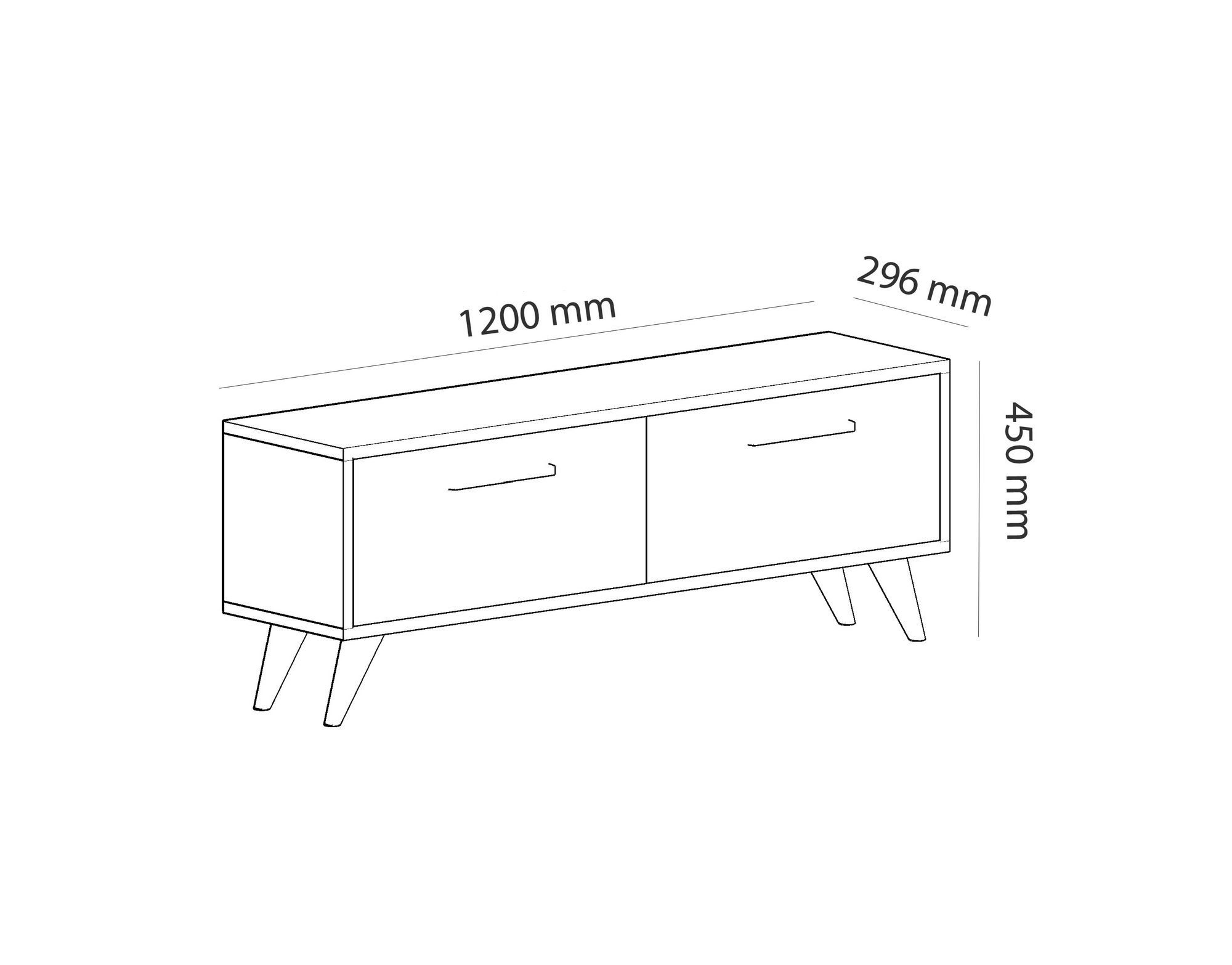 Skye Decor Partikelplatte Schränke, cm, 45x120x29,6 100% TV-Schrank Melaminbeschichtete