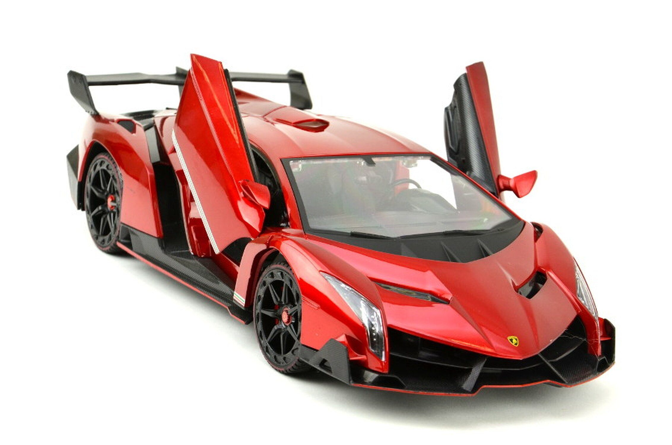 TPFLiving RC-Auto Lamborghini Veneno mit Fernbedienung (Ferngesteuertes  Fahrzeug mit Gummireifen - Maßstab: 1:14, Spielzeug mit Fernbedienung für  Jugendliche ab 8 Jahren), Motor: 1 x Elektro Motor - Akku: 1 x Volt/0.7Ah -  Farbe: rot