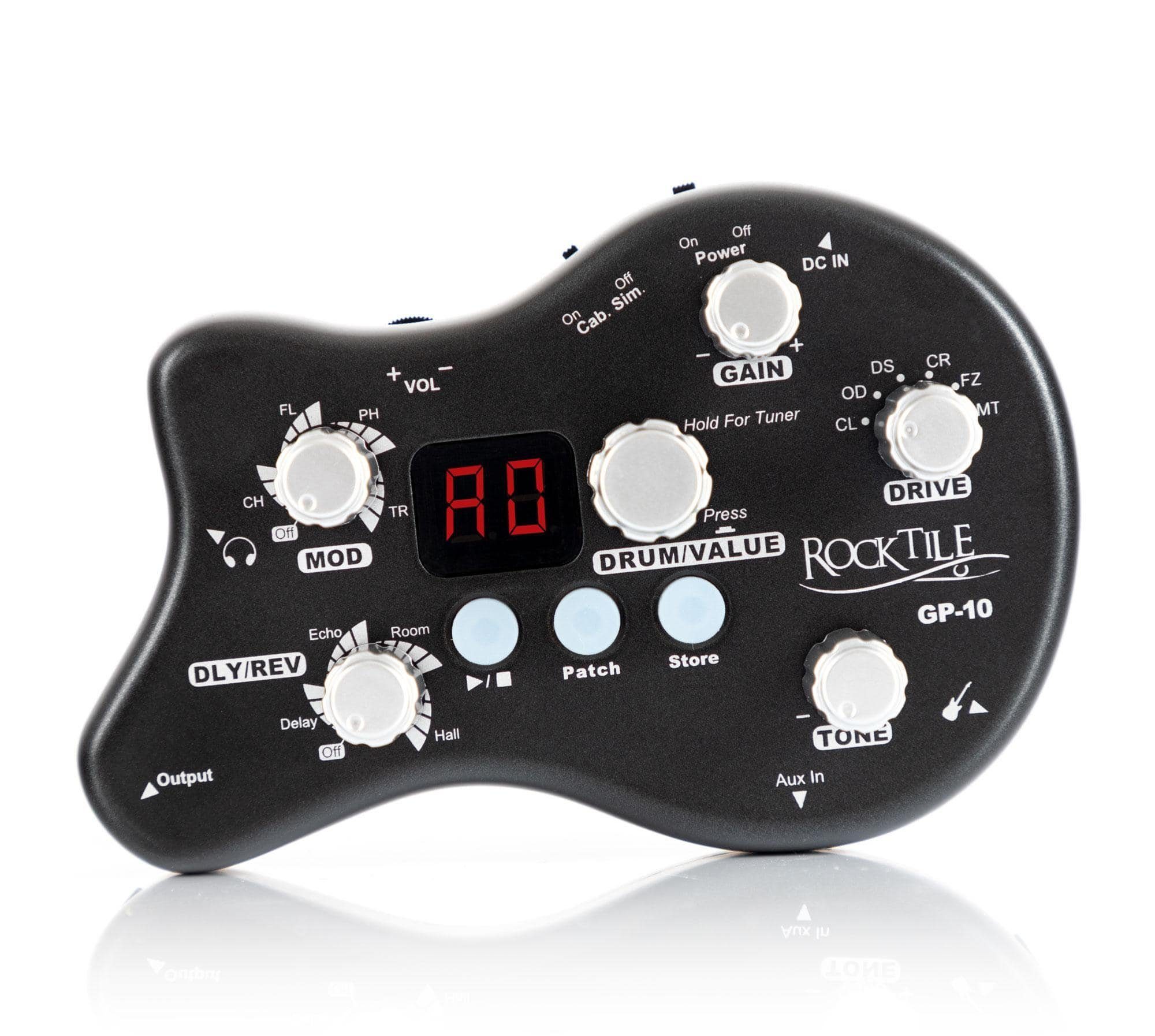 Gerät Amp Gitarren Headphone GP-10 Player - Rhythmen) Drum-Loop Multieffekt Kopfhörerverstärker Rocktile mit 40 (8-Effekttypen und