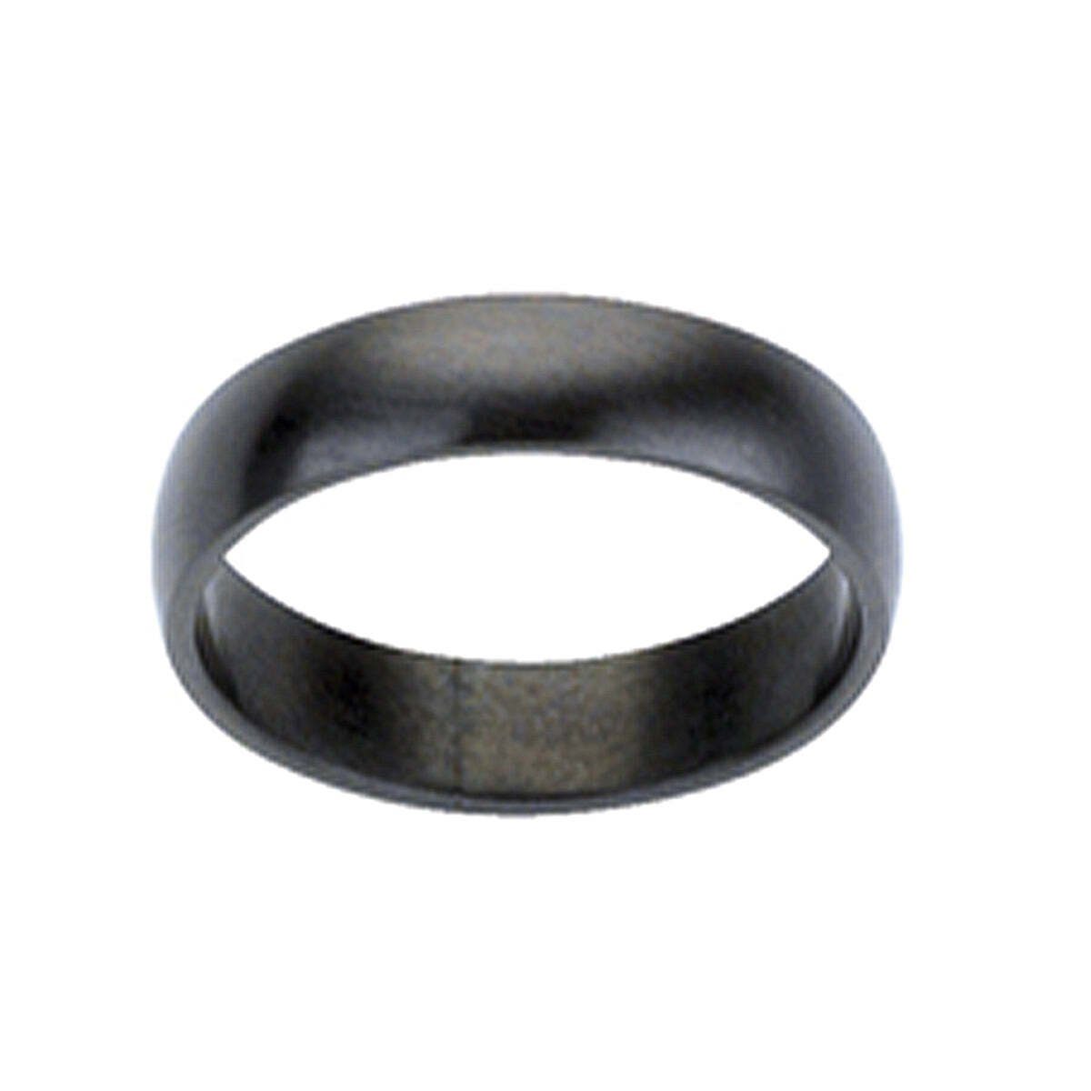 M&M Fingerring Ring Damen silber / gold / schwarz, matt schlicht (1-tlg), "Best Basics", deutsche Qualität, inkl. edles Schmucketui