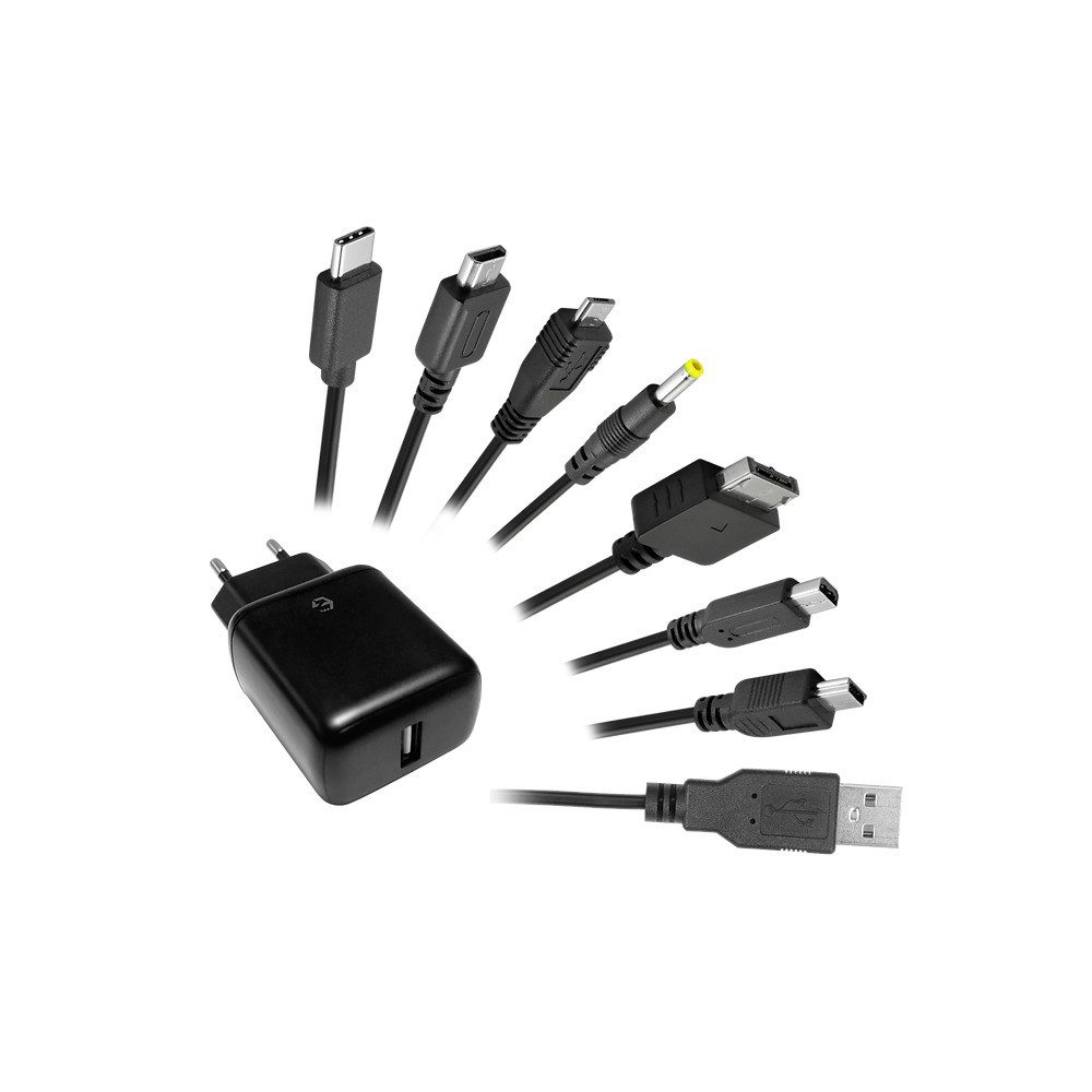 7in1 Ladekabel und Adapter für Playstation, XBOX, Switch, u.a., 1,5 Controller-Ladestation