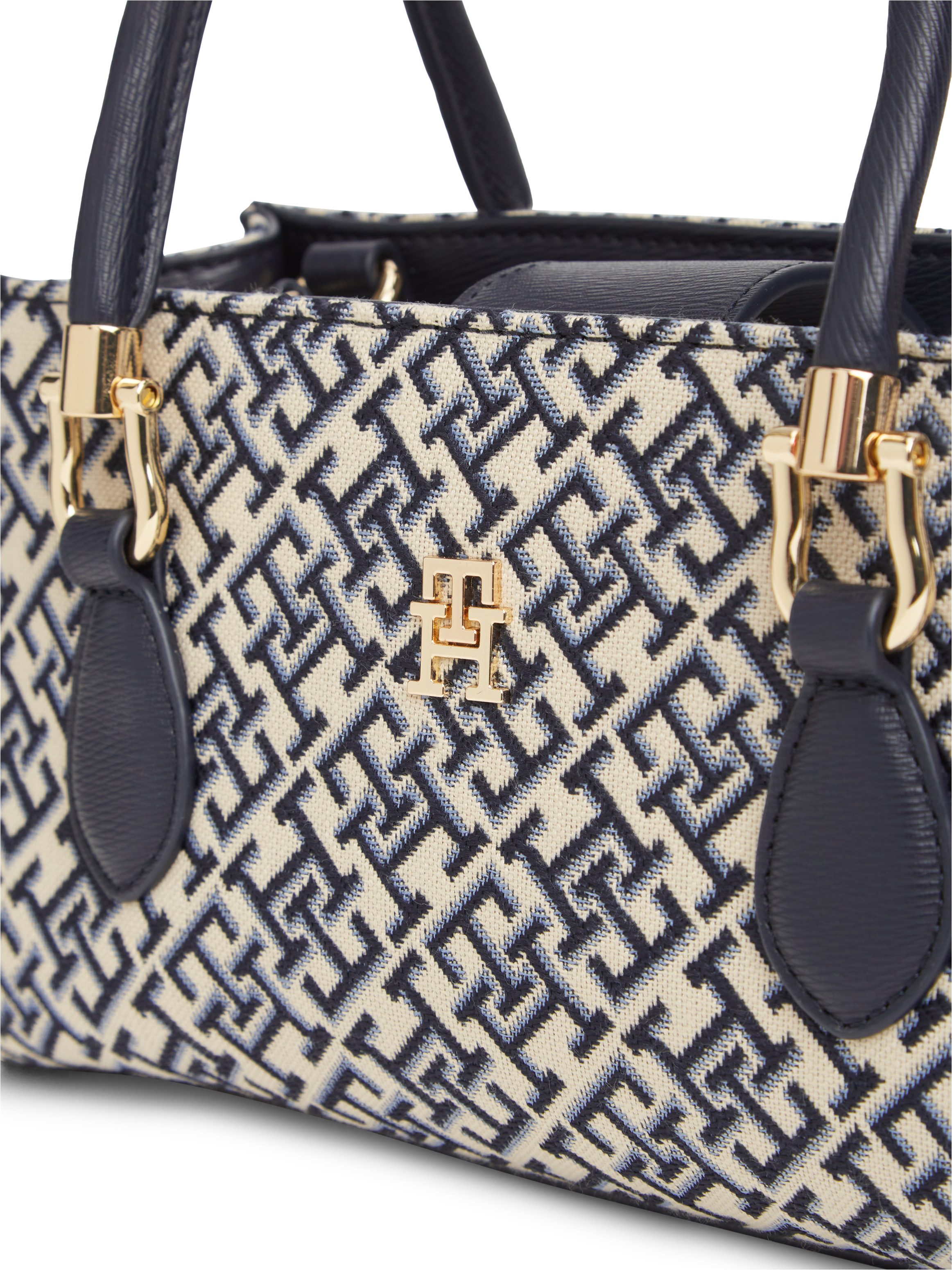Tommy Hilfiger Henkeltasche TH GRACE MINI SATCHEL JACQUARD, Damen Umhängetasche, Handtasche mit edler TH-Stickerei – Bild 4 von 5