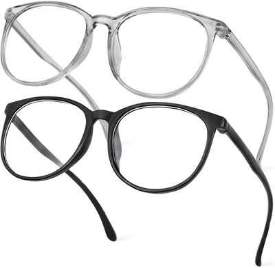 RefinedFlare Brille 2er-Pack Blaulichtbrillen schützen die Augen und lindern Müdigkeit, Zusätzliche optische Brille, Bildschirmbrille für Damen und Herren