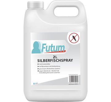 FUTUM Insektenspray Silberfisch Spray Mittel gegen Silberfische bekämpfen, 2.5 l, auf Wasserbasis, geruchsarm, brennt / ätzt nicht, mit Langzeitwirkung
