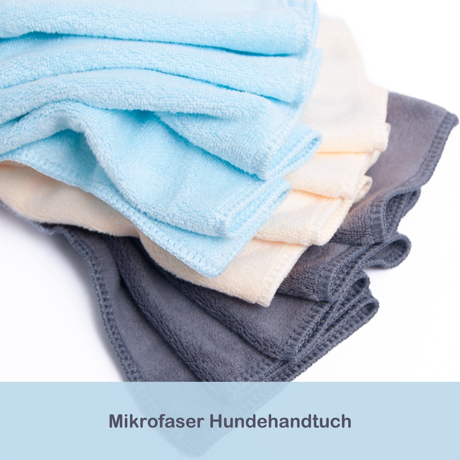 Warenhammer Hundehandtuch Mikrofaser im 3er Set 35x75 cm oder 50x100 cm / verschiedene Farben, Mikrofaser / sehr saugfähig