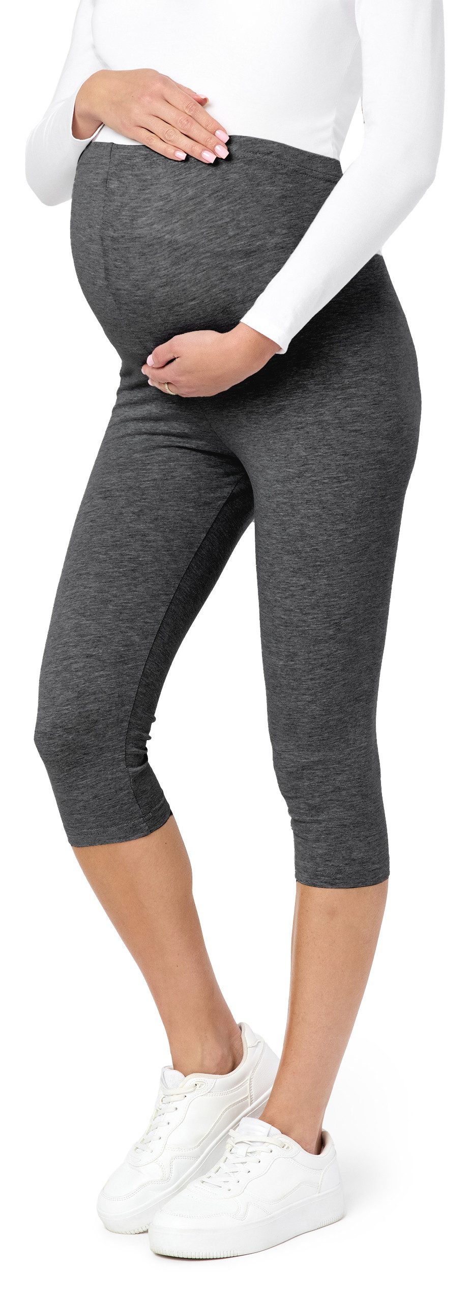 Be Mammy Umstandsleggings 3/4 Umstandhose BE20-229 (1-tlg) aus Baumwolle