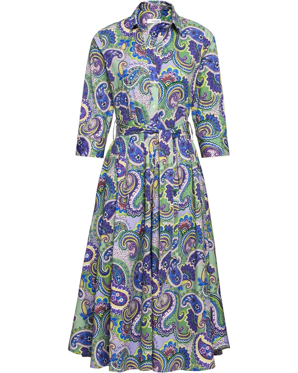 Rossana Diva Hemdblusenkleid Hemdblusenkleid mit Paisley-Muster | Blusenkleider