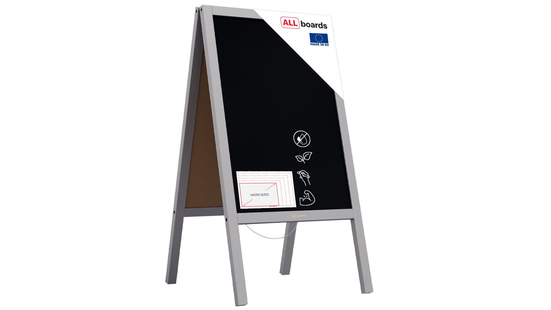 ALLboards Standtafel Kundenstopper mit farbigem Holzrahmen günstig online kaufen