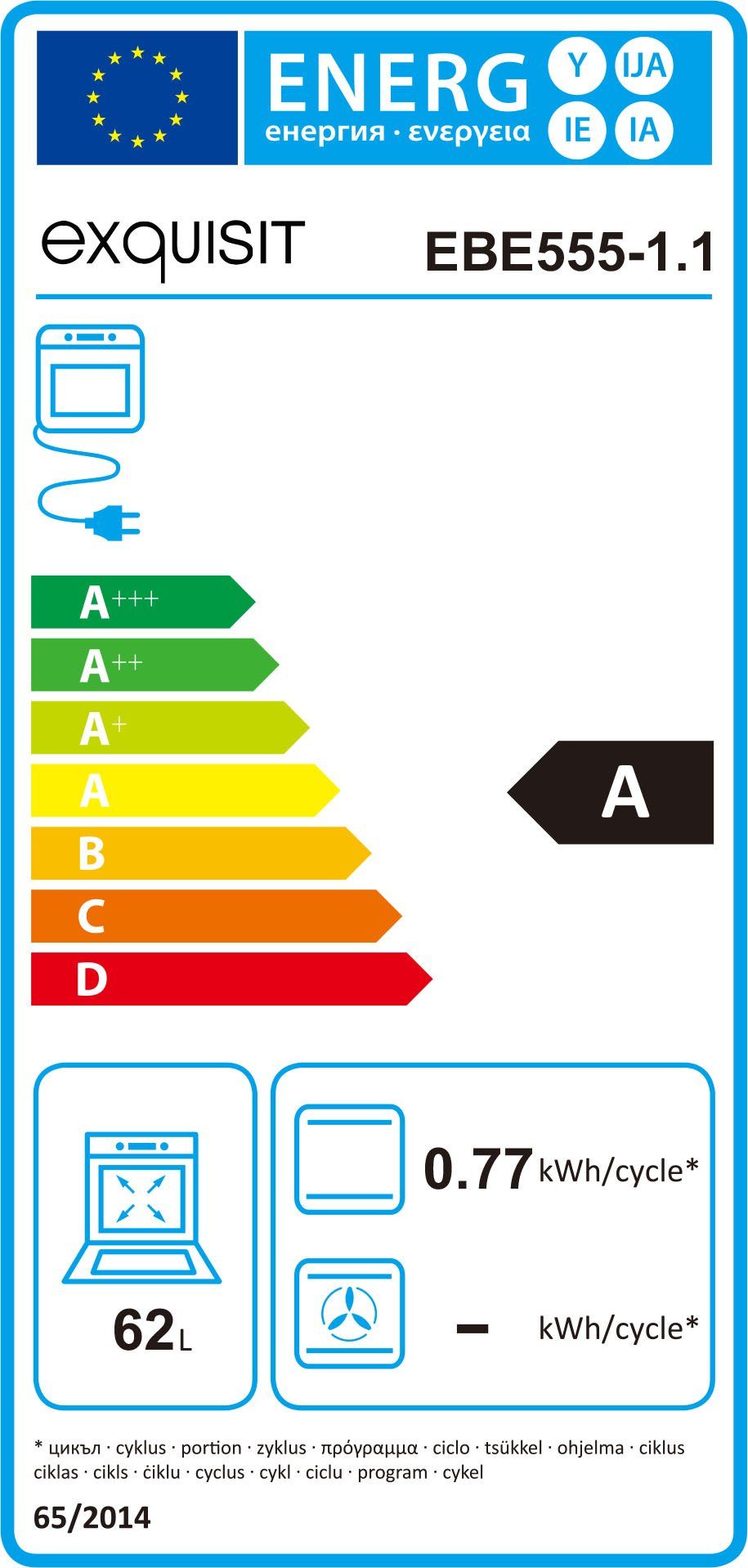 Energieeffizienzklasse: 