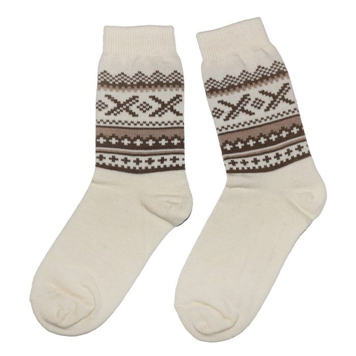 WERI SPEZIALS Strumpfhersteller GmbH Socken Damen Socken >>Norwegermuster<< aus Wolle