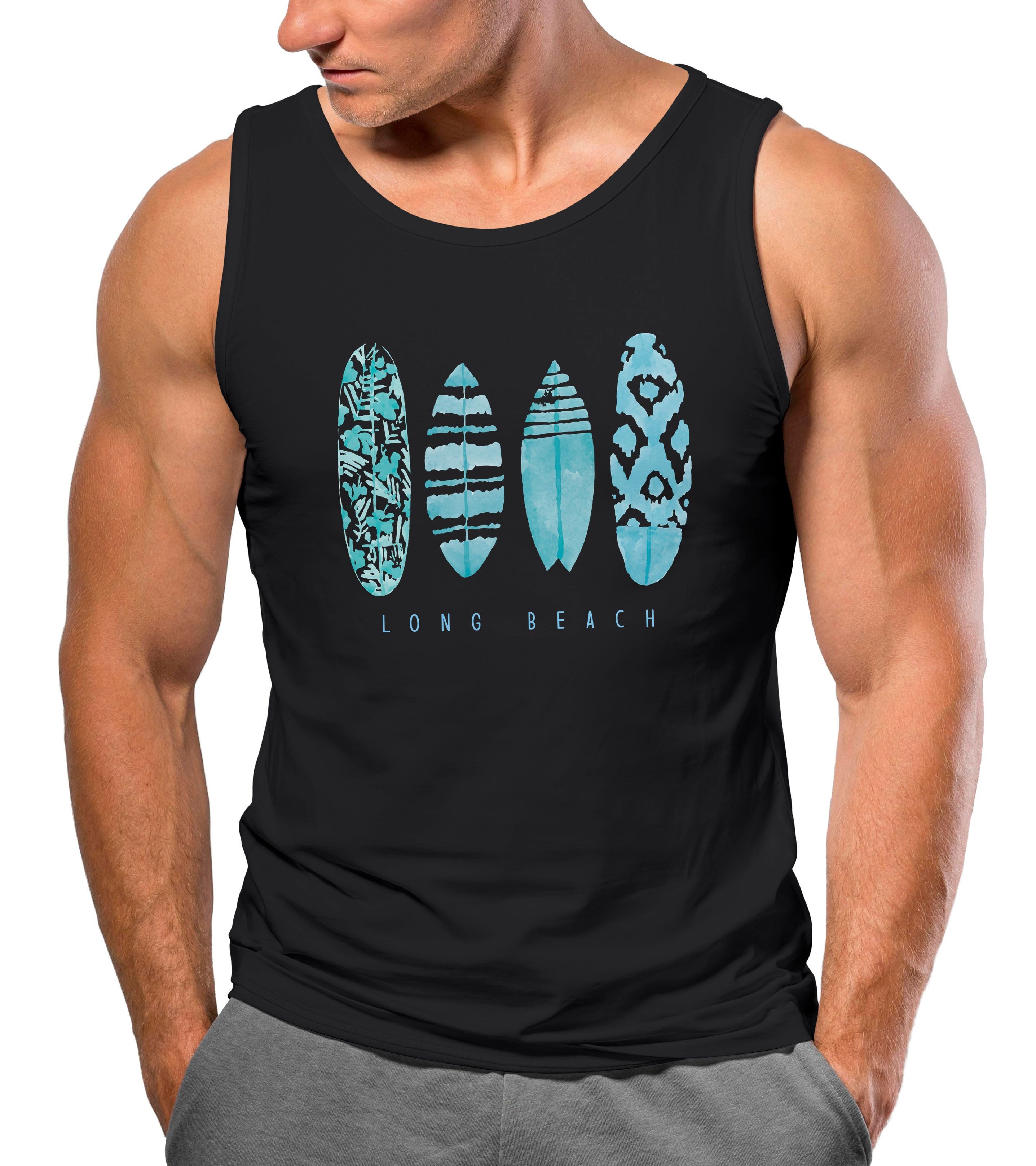 Neverless Tanktop Herren Tank-Top Surfing Fashion günstig online kaufen