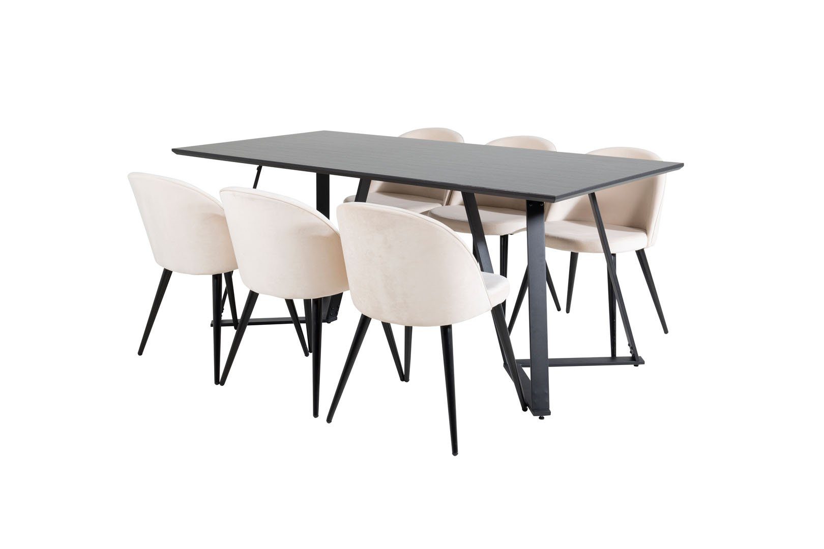 ebuy24 Essgruppe MarinaBLBL Essgruppe Esstisch schwarz günstig online kaufen
