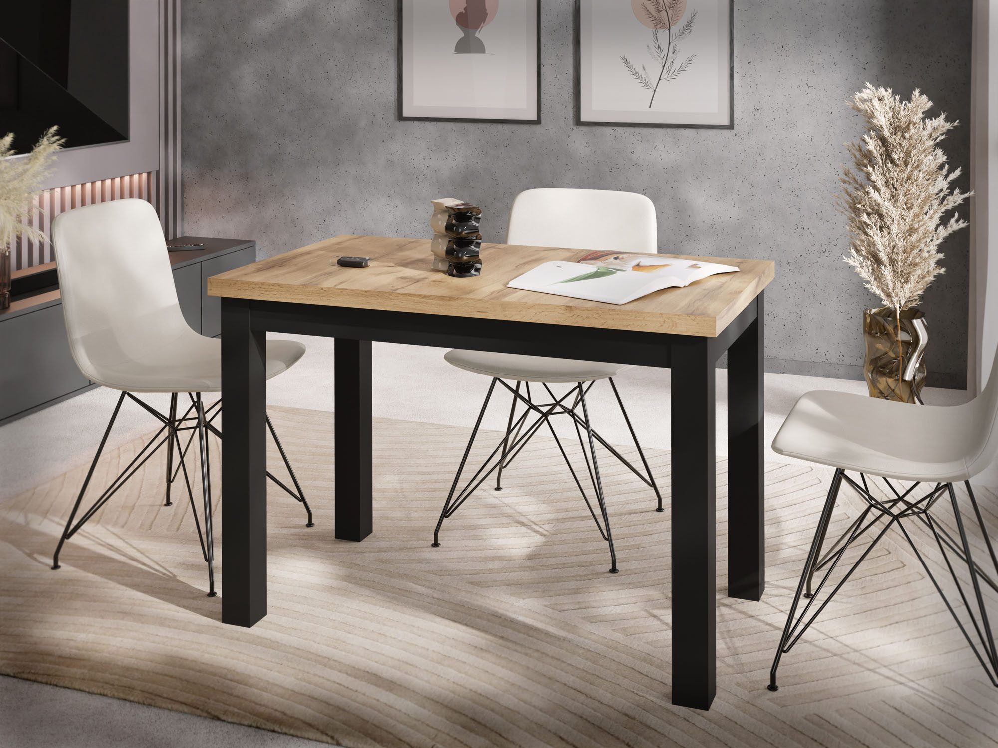 WFL GROUP Esstisch Arden (100x60 cm Skandi, Loft & Industrieller Stil), mod günstig online kaufen