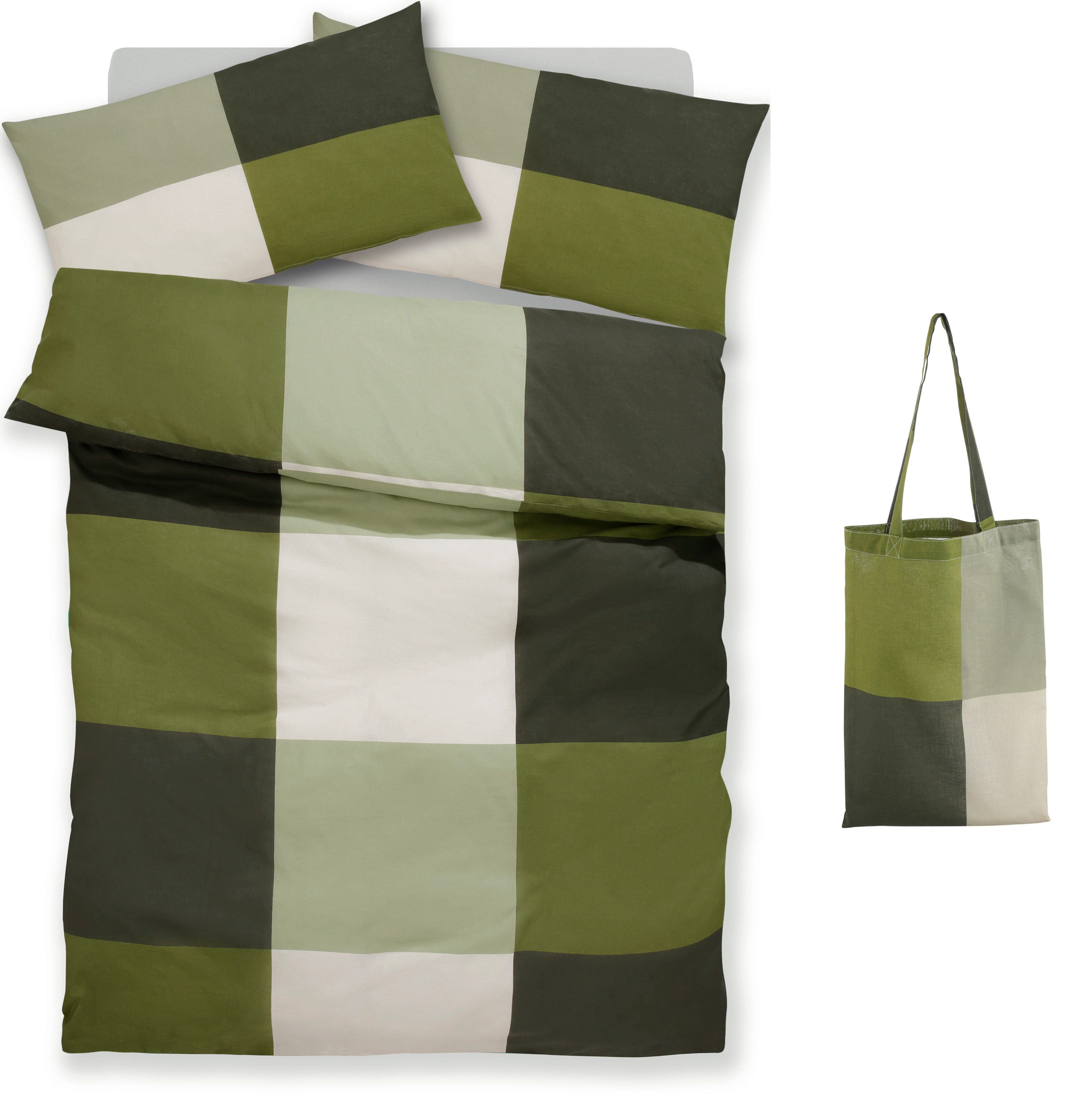 OTTO home Bettwäsche Tirrell, Linon, 3 teilig, Bettwäsche ab Gr. 135x200 cm, 100% Baumwolle, Marke H.I.S by OTTO home