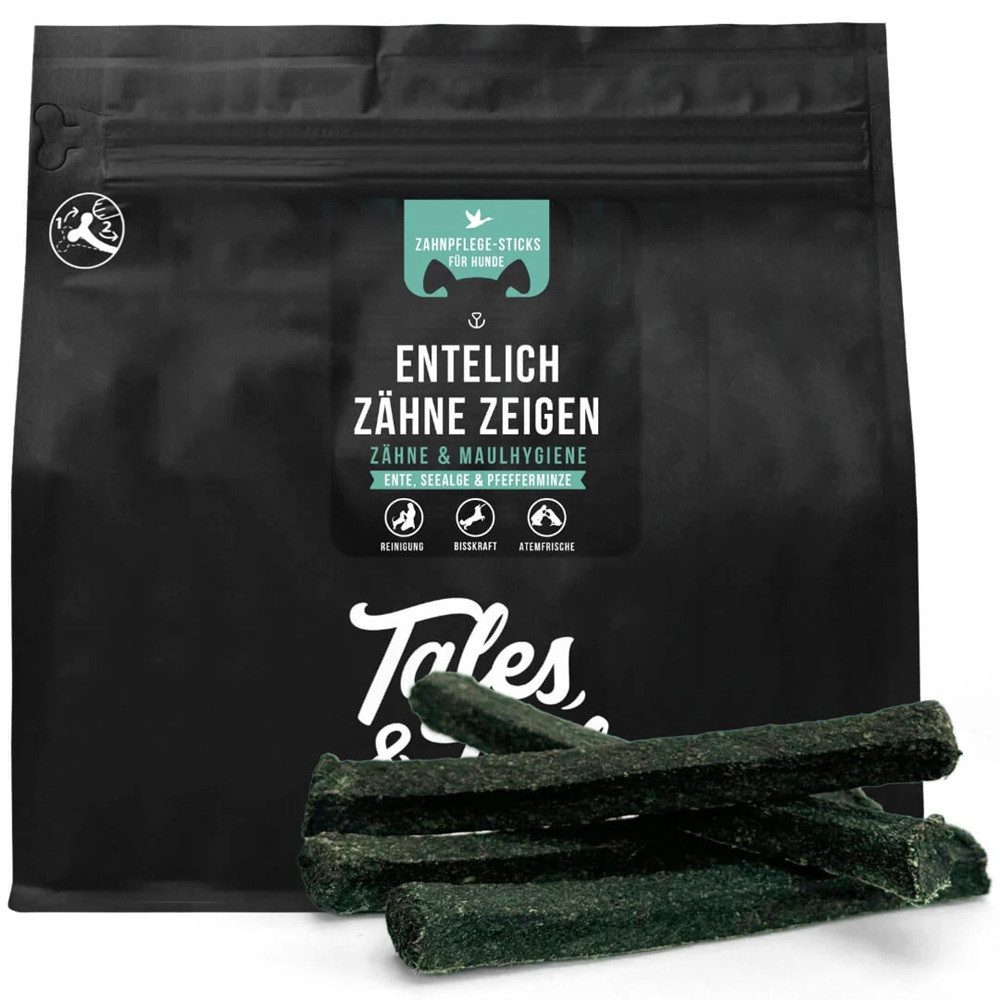 Tales & Tails Zahnpflege-Kausticks Ente, Snack für: Hunde
